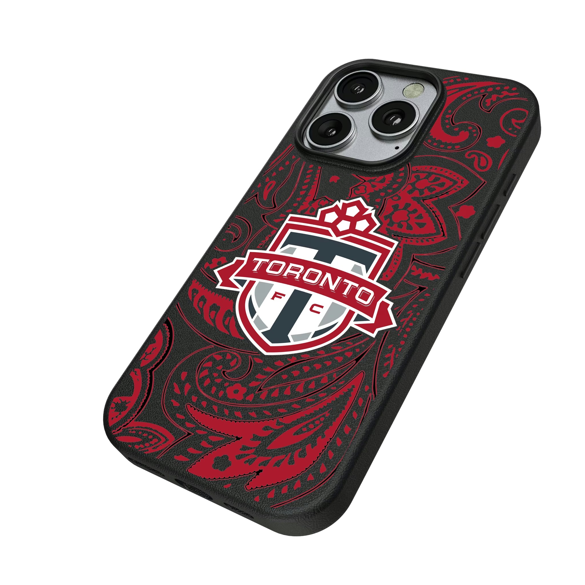 Toronto FC Paisley iPhone MagSafe Compatible Phone Case for Apple iPhone - Isometric View