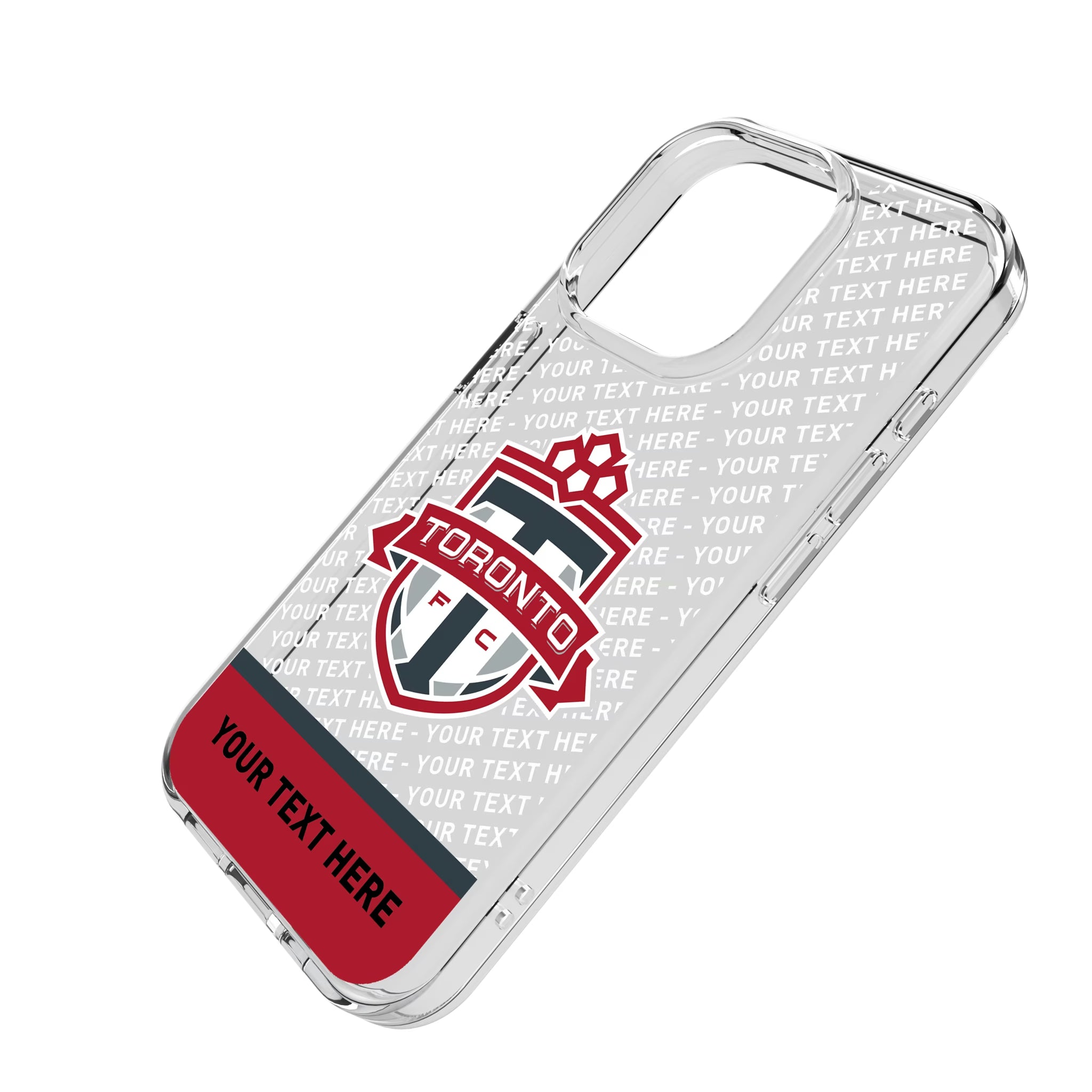 Toronto FC Personalized EndZone Plus iPhone Clear Phone Case for Apple iPhone - Isometric View