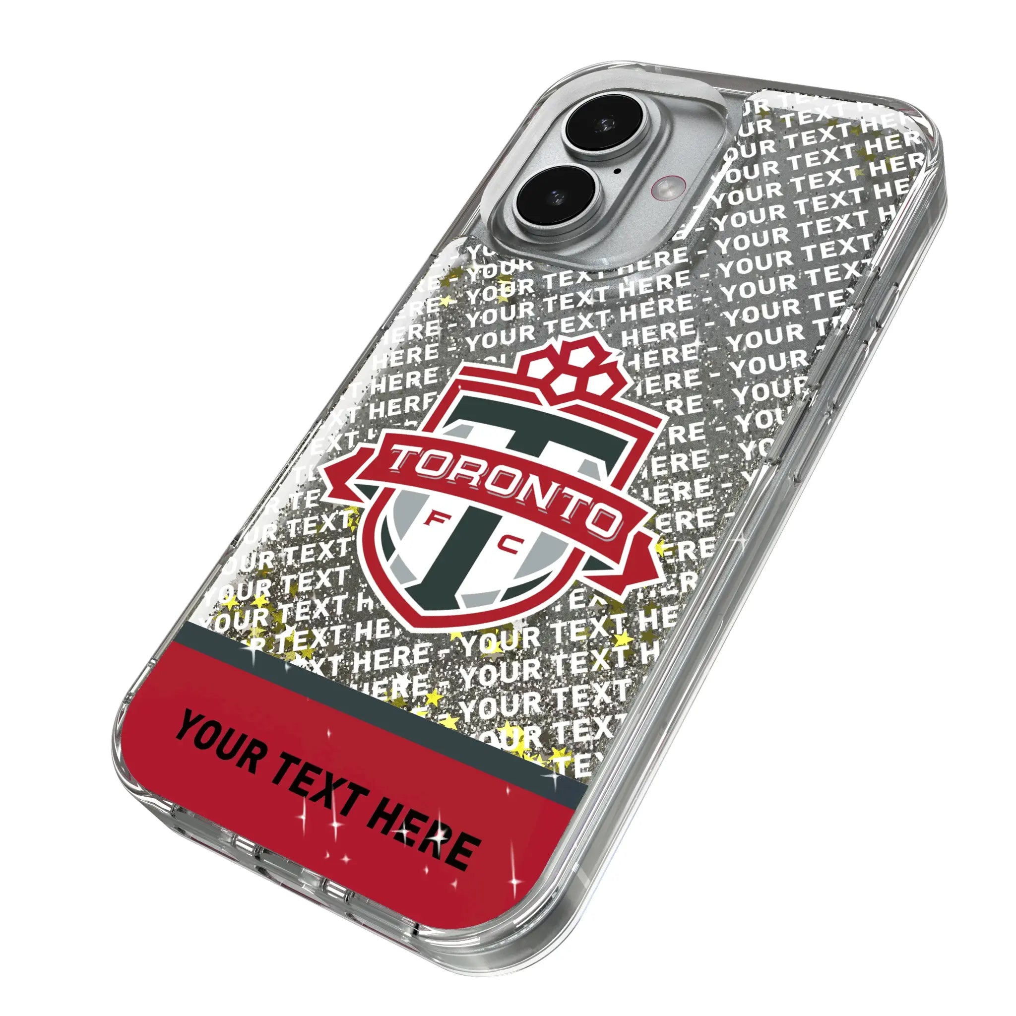 Toronto FC Personalized EndZone Plus iPhone Glitter Phone Case for Apple iPhone - Isometric View