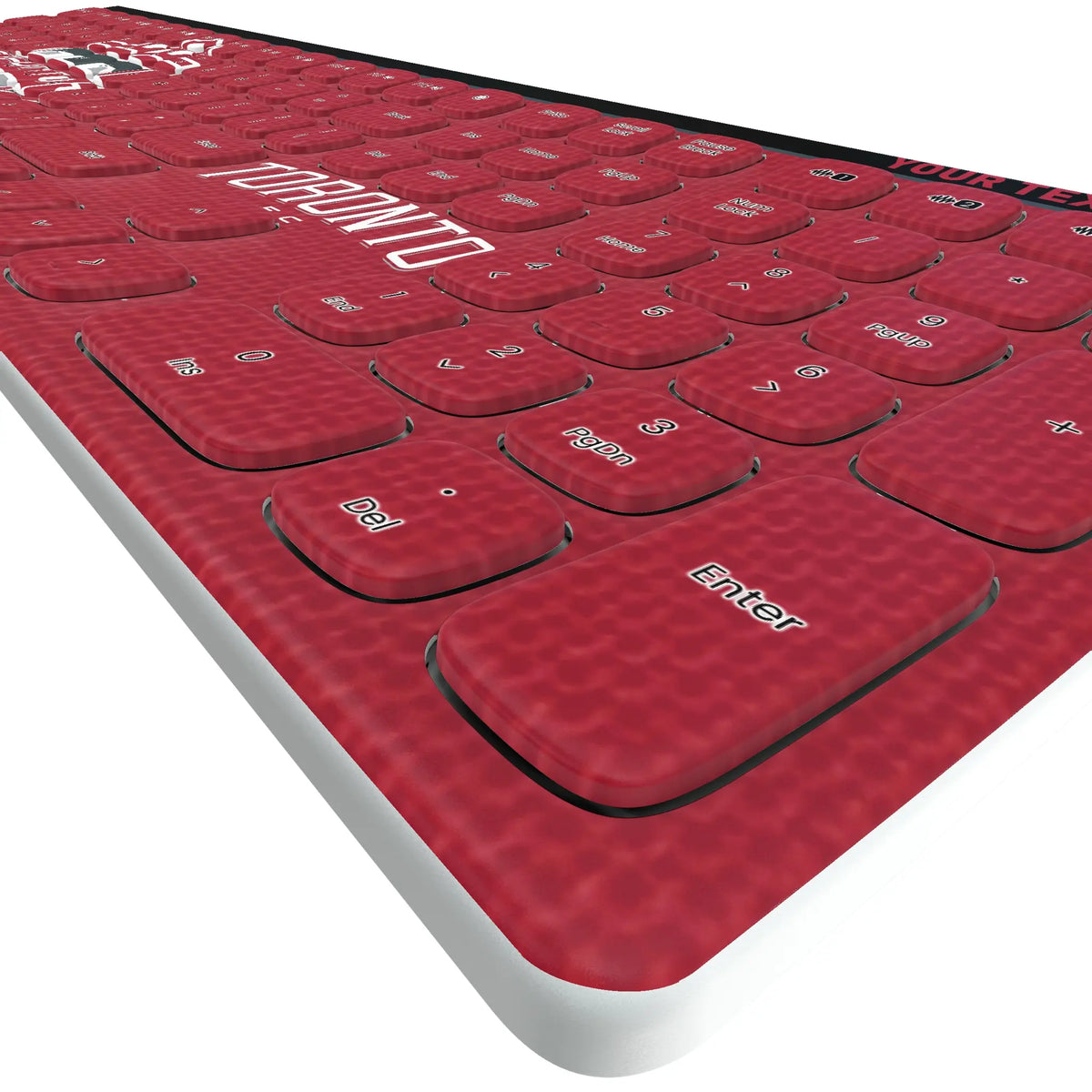 Toronto FC Personalized Endzone Solid KKB605 Curved Wireless Keyboard - Detail
