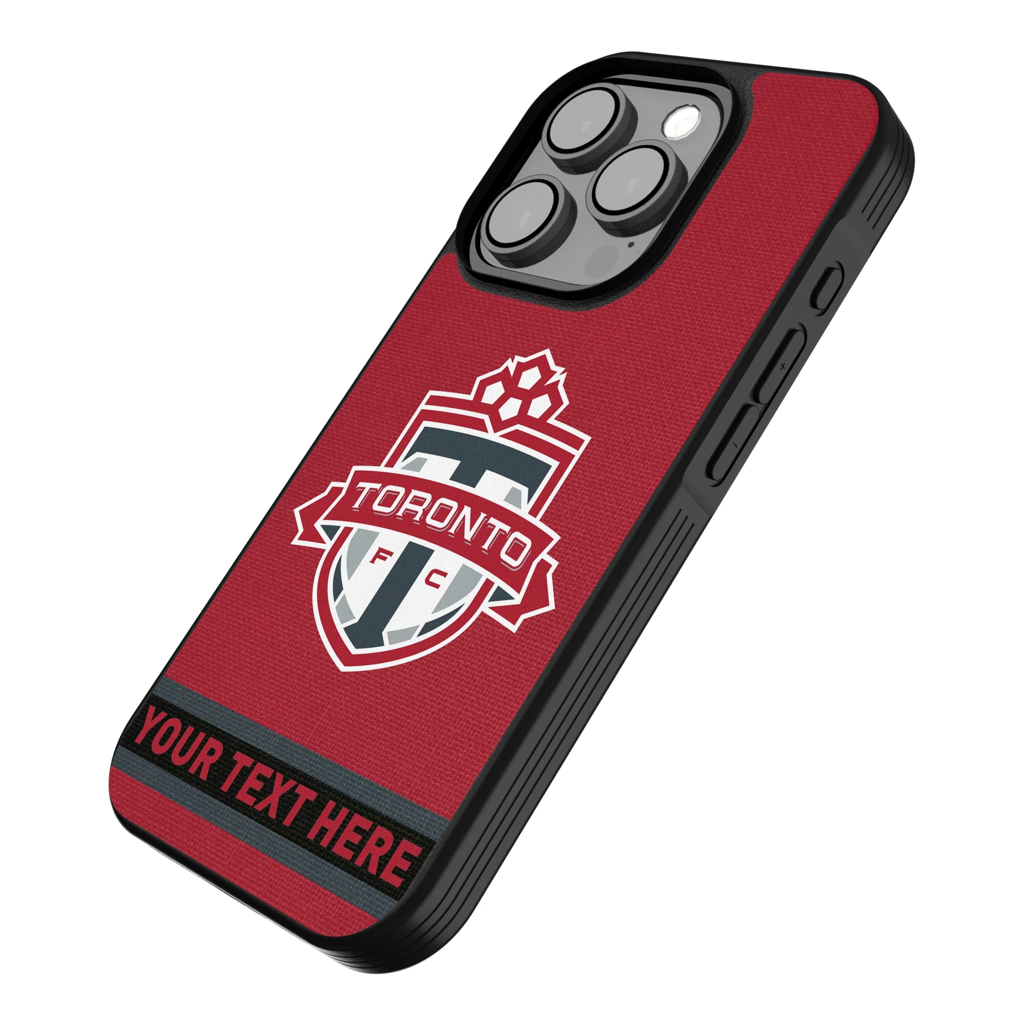 Toronto FC Personalized Stripe iPhone Bump Phone Case for Apple iPhone - Isometric View