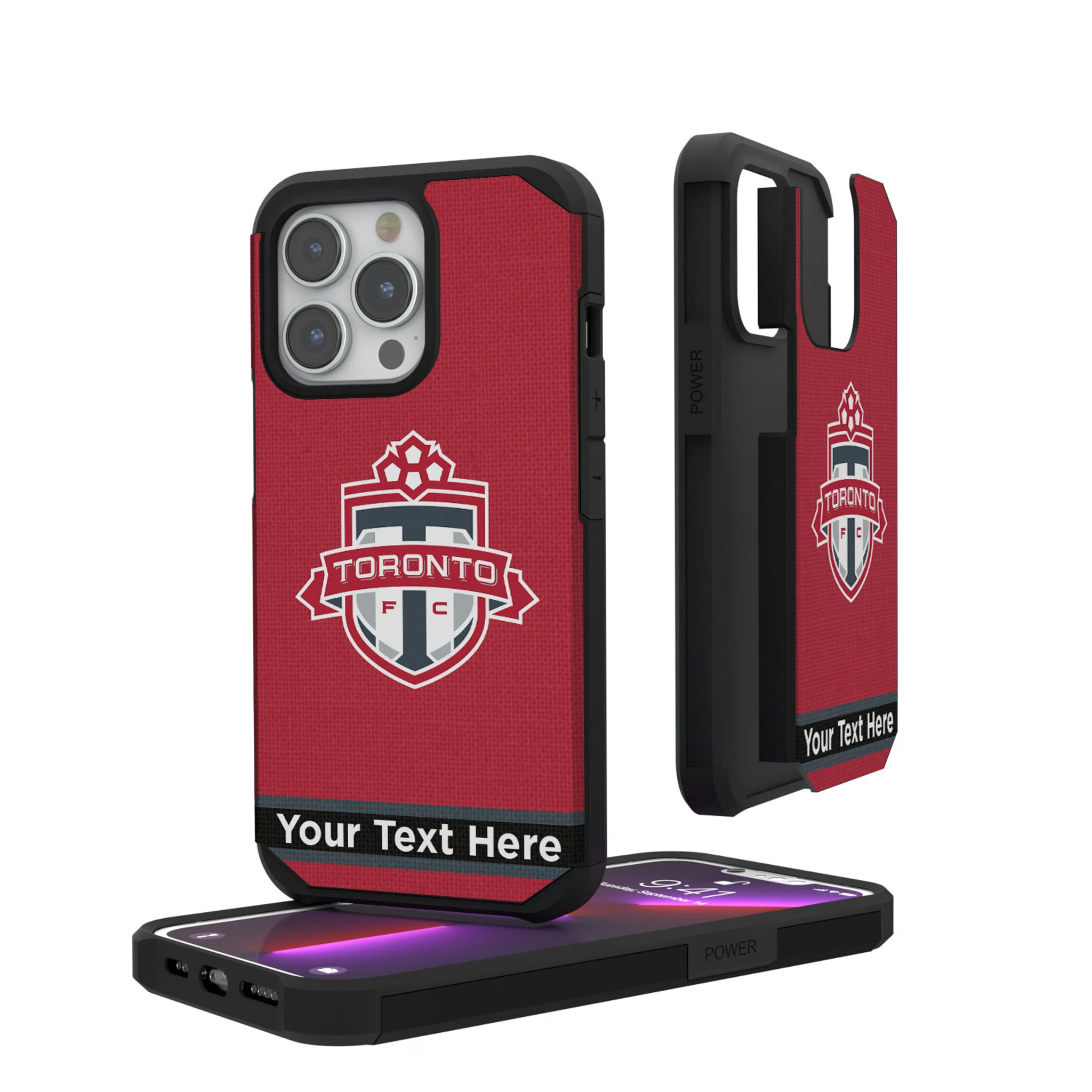 Toronto FC Personalized Stripe iPhone Rugged Phone Case for Apple iPhone