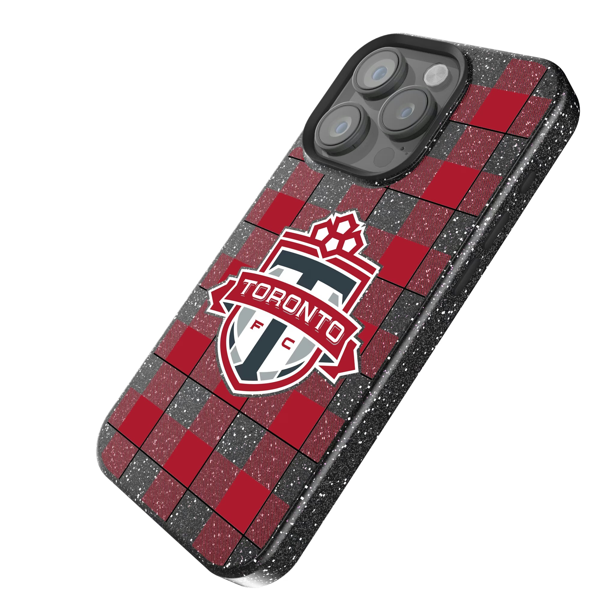 Toronto FC Plaid iPhone Bling Phone Case for Apple iPhone - Isometric View