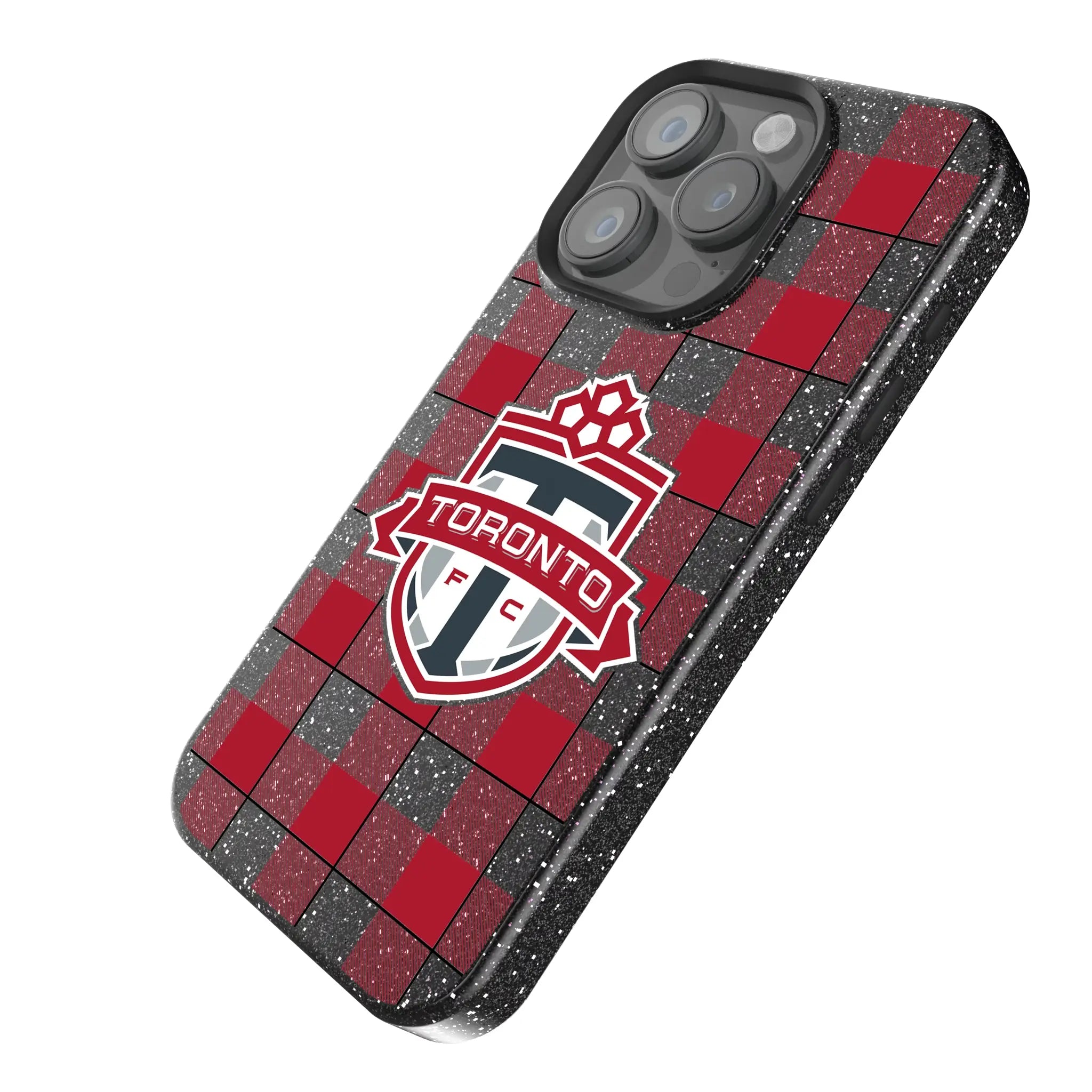 Toronto FC Plaid iPhone Bling Phone Case for Apple iPhone - Isometric View