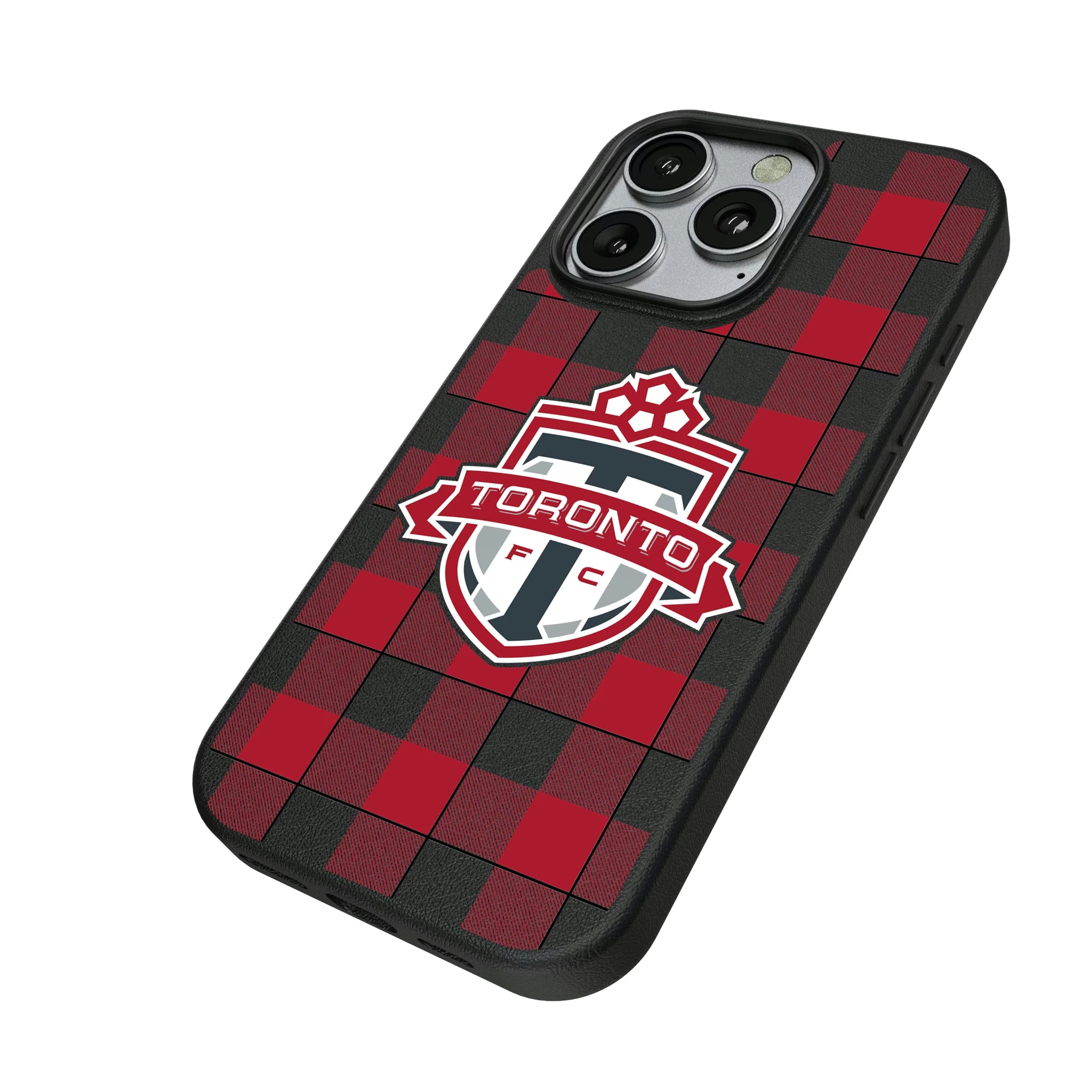 Toronto FC Plaid iPhone MagSafe Compatible Phone Case for Apple iPhone - Isometric View