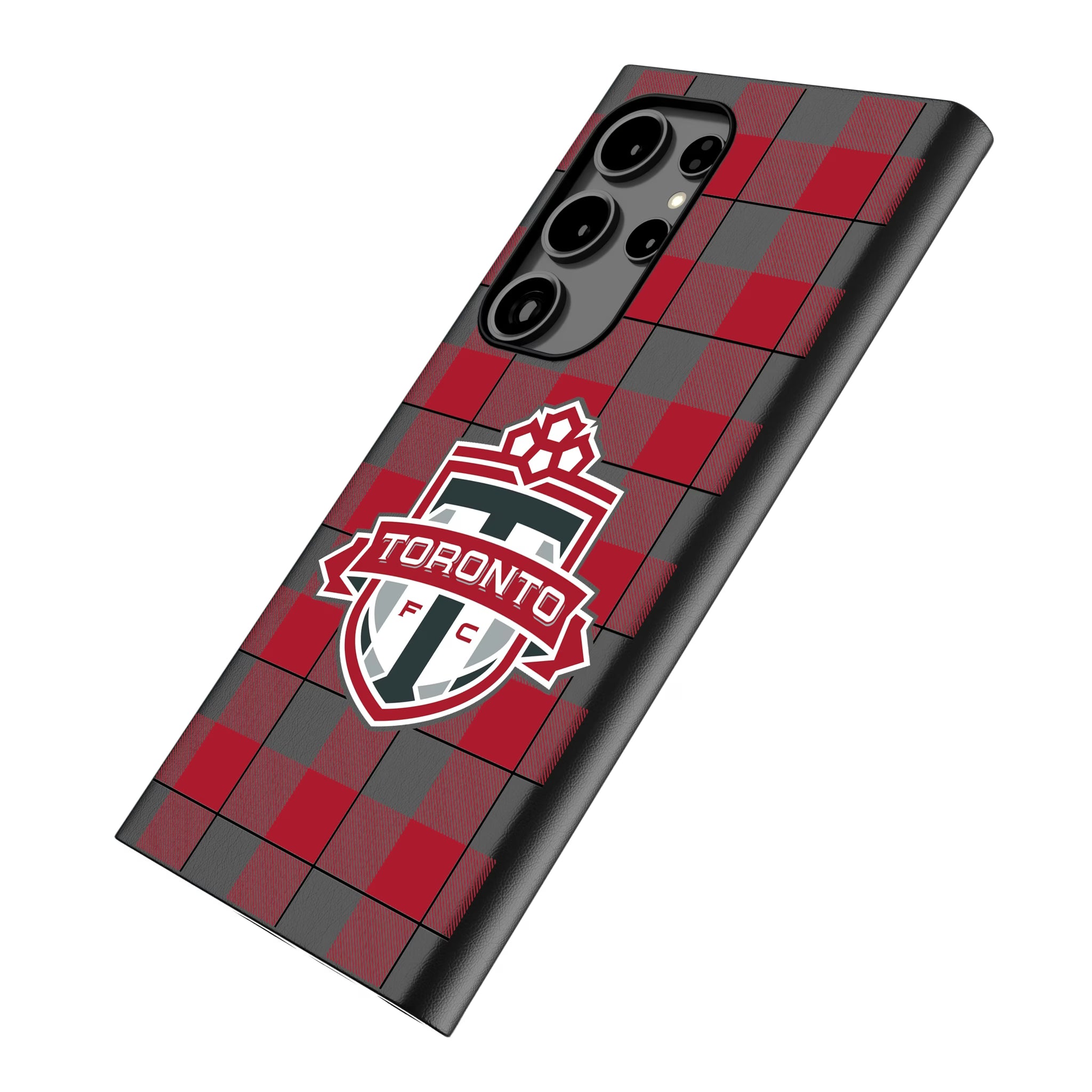 Toronto FC Plaid Galaxy MagSafe Compatible Phone Case for Samsung Galaxy - Isometric View