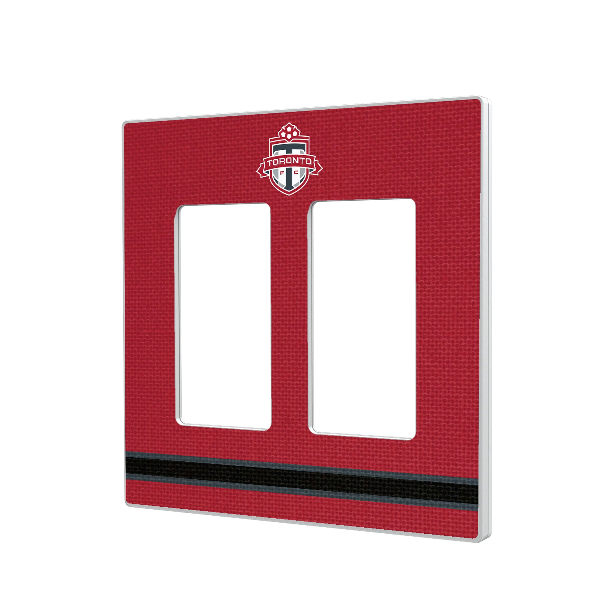 Toronto FC Stripe Hidden-Screw Light Switch Plate#Style_Double Rocker