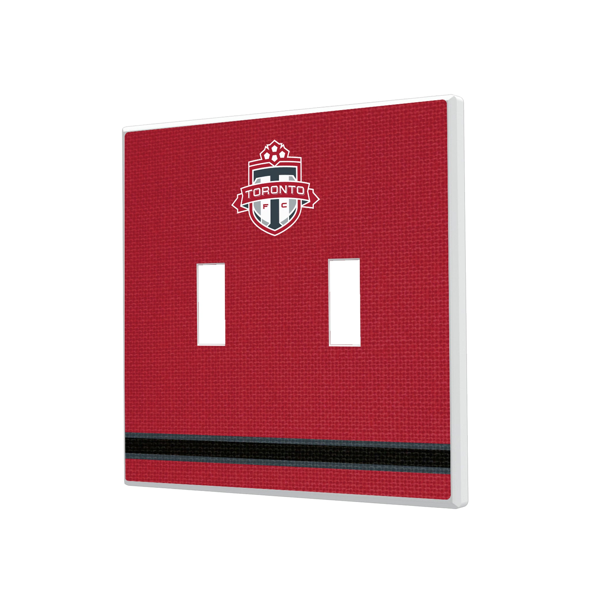 Toronto FC Stripe Hidden-Screw Light Switch Plate#Style_Double Toggle