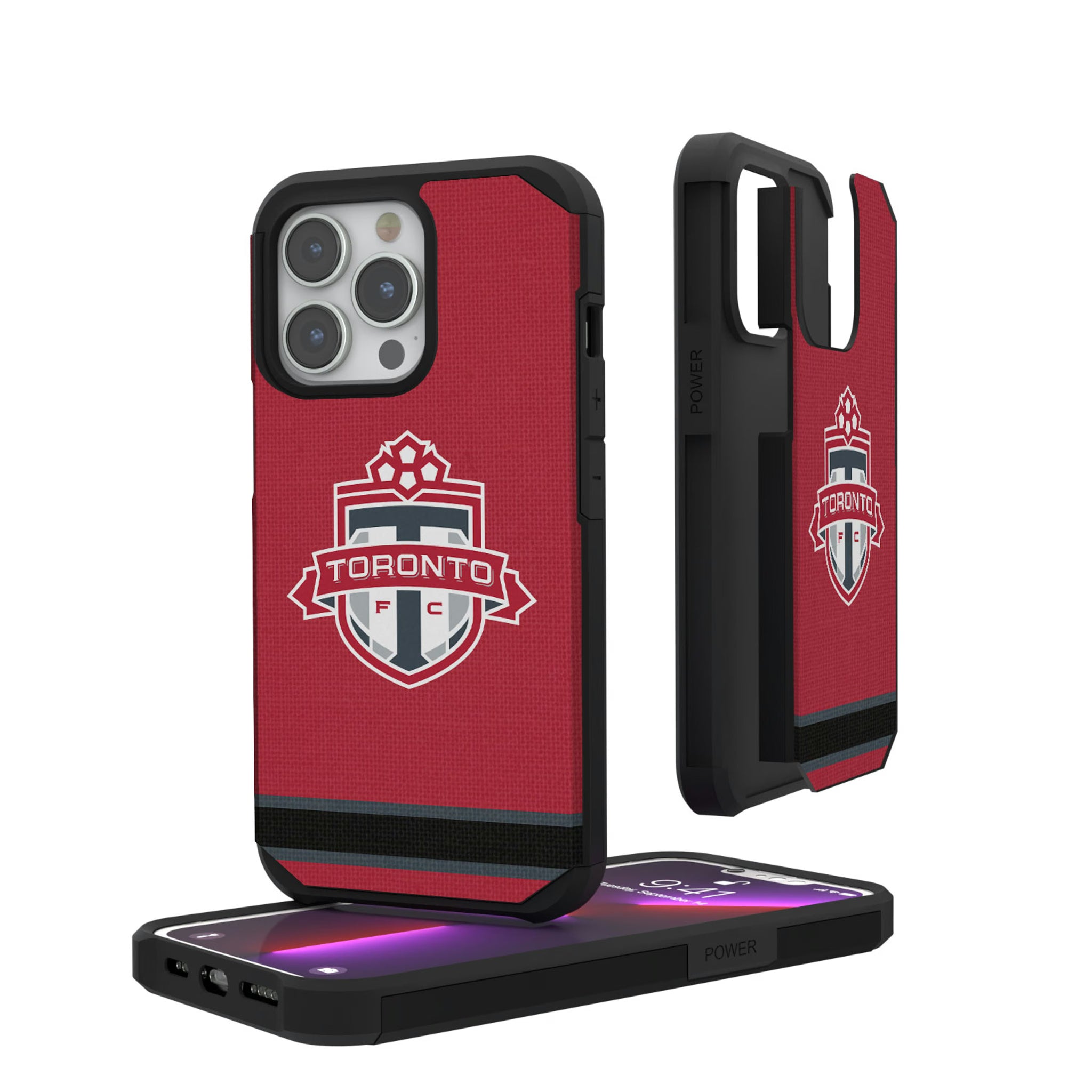 Toronto FC Stripe iPhone Rugged Phone Case for Apple iPhone