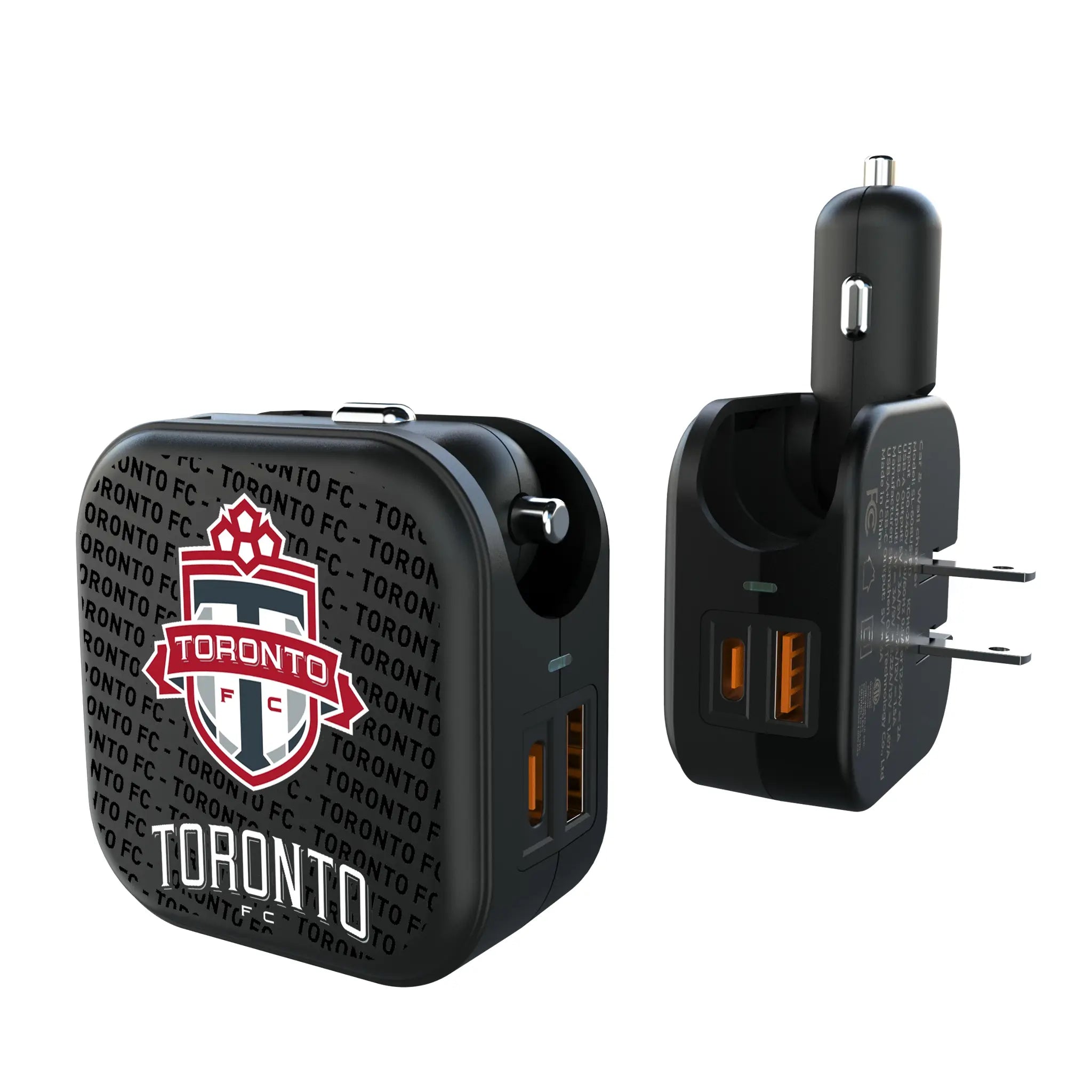Toronto FC Text Backdrop 2 in 1 USB A/C Charger