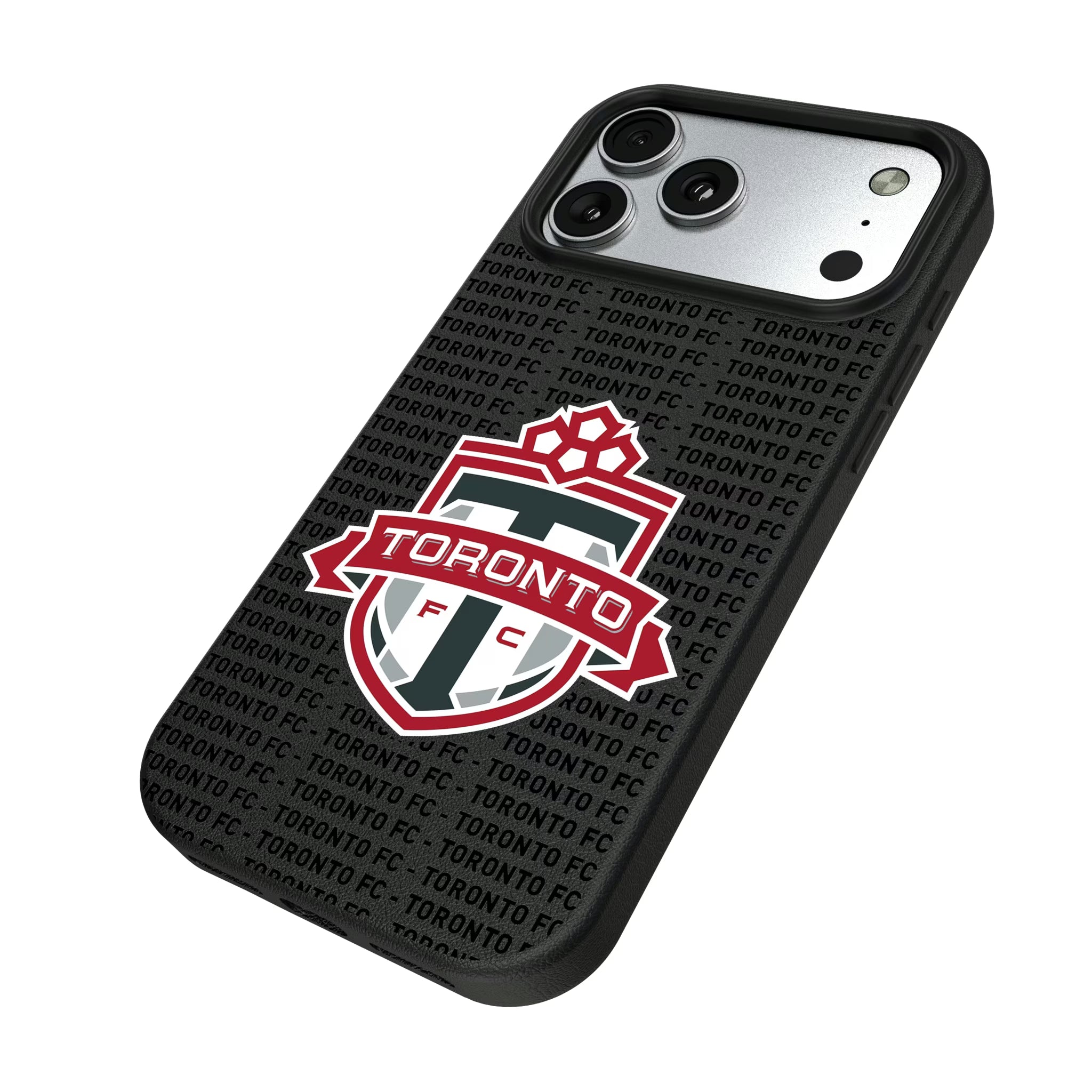 Toronto FC Text Backdrop iPhone MagSafe Compatible Phone Case for Apple iPhone - Isometric View#Device_iPhone 17 Pro Max