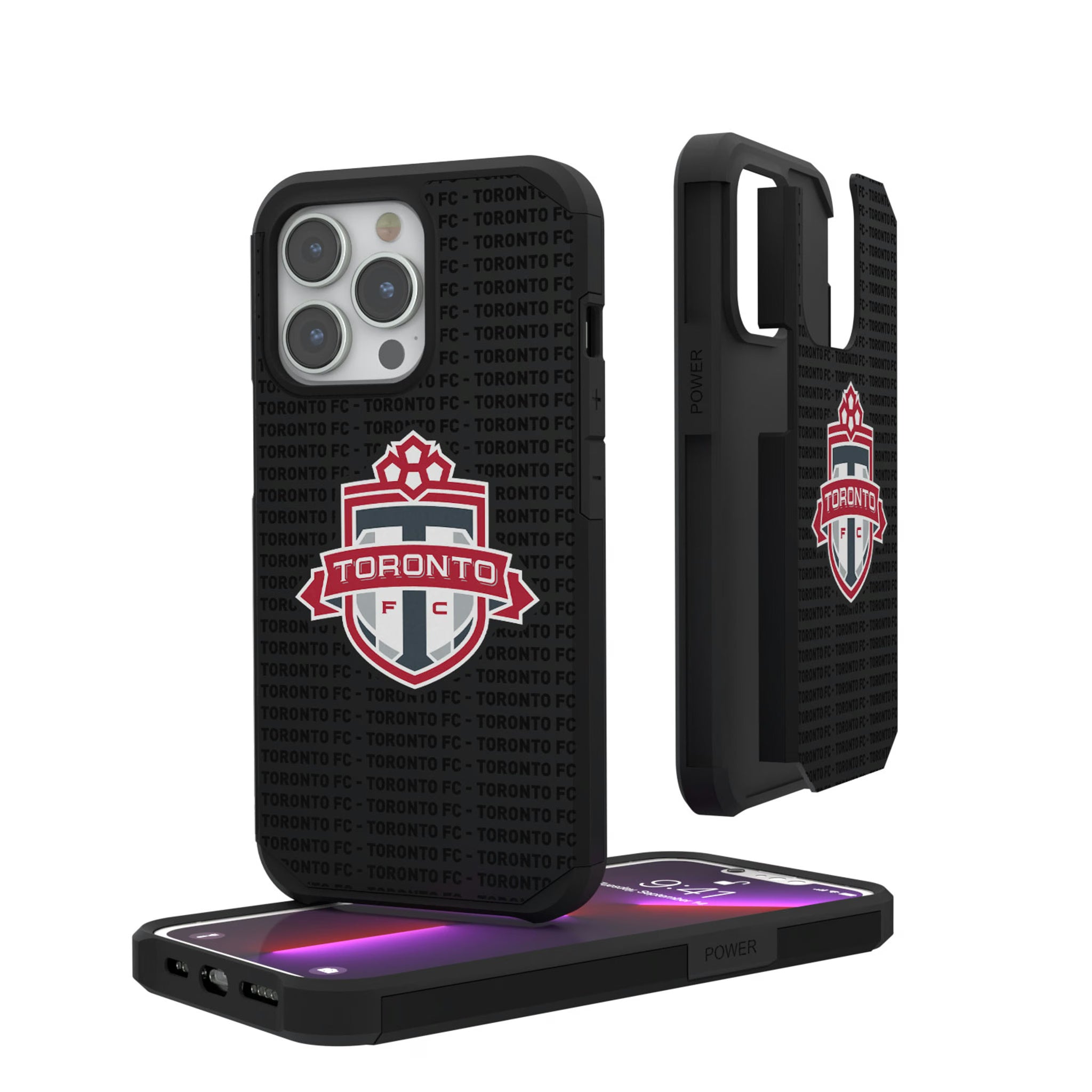 Toronto FC Text Backdrop iPhone Rugged Phone Case for Apple iPhone