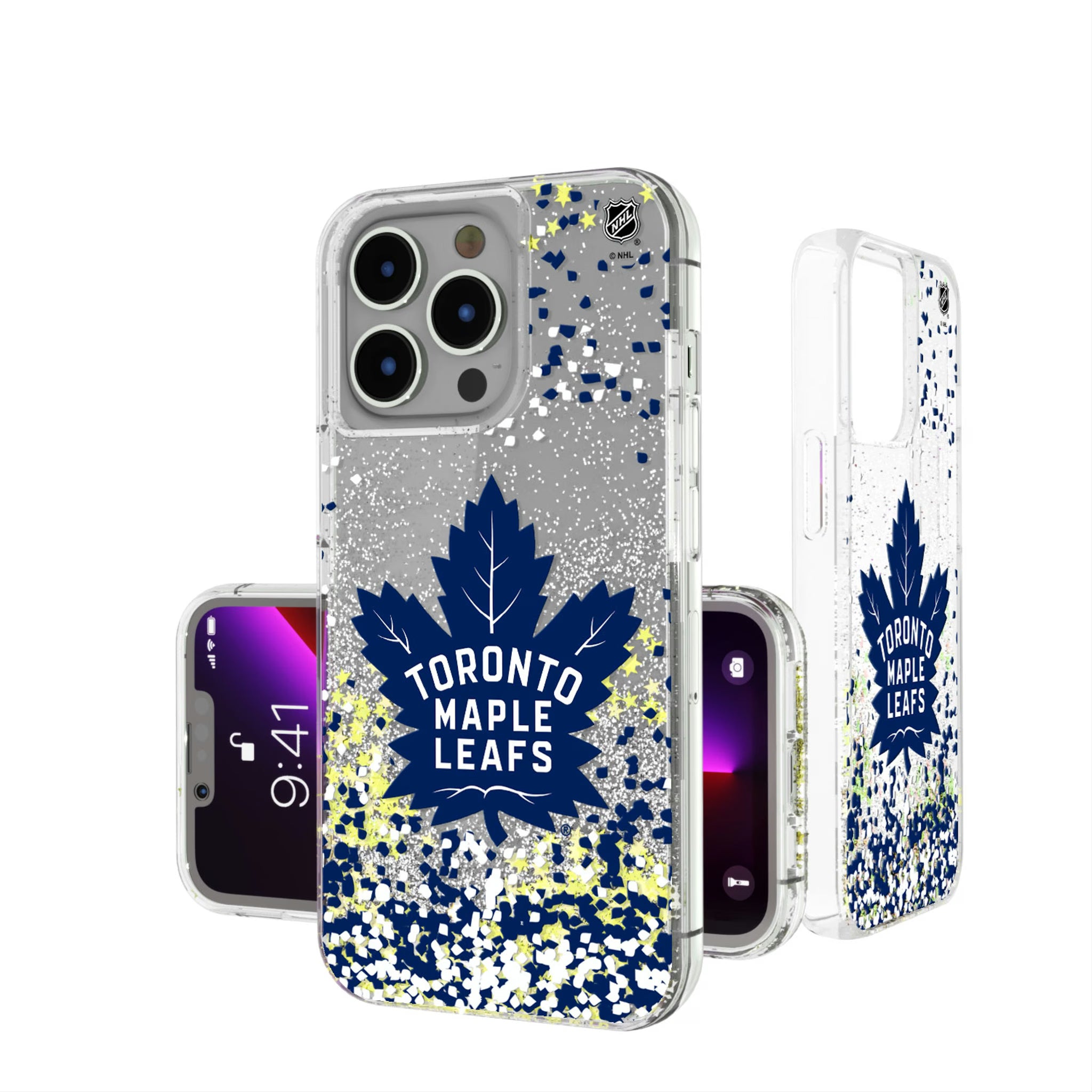 Toronto Maple Leafs Confetti iPhone Glitter Phone Case for Apple iPhone