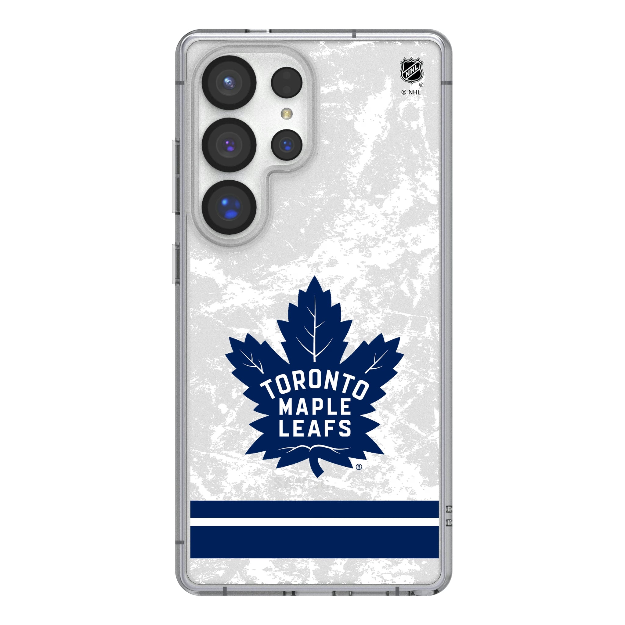 Toronto Maple Leafs Ice Stripe Galaxy Clear Phone Case for Samsung Galaxy