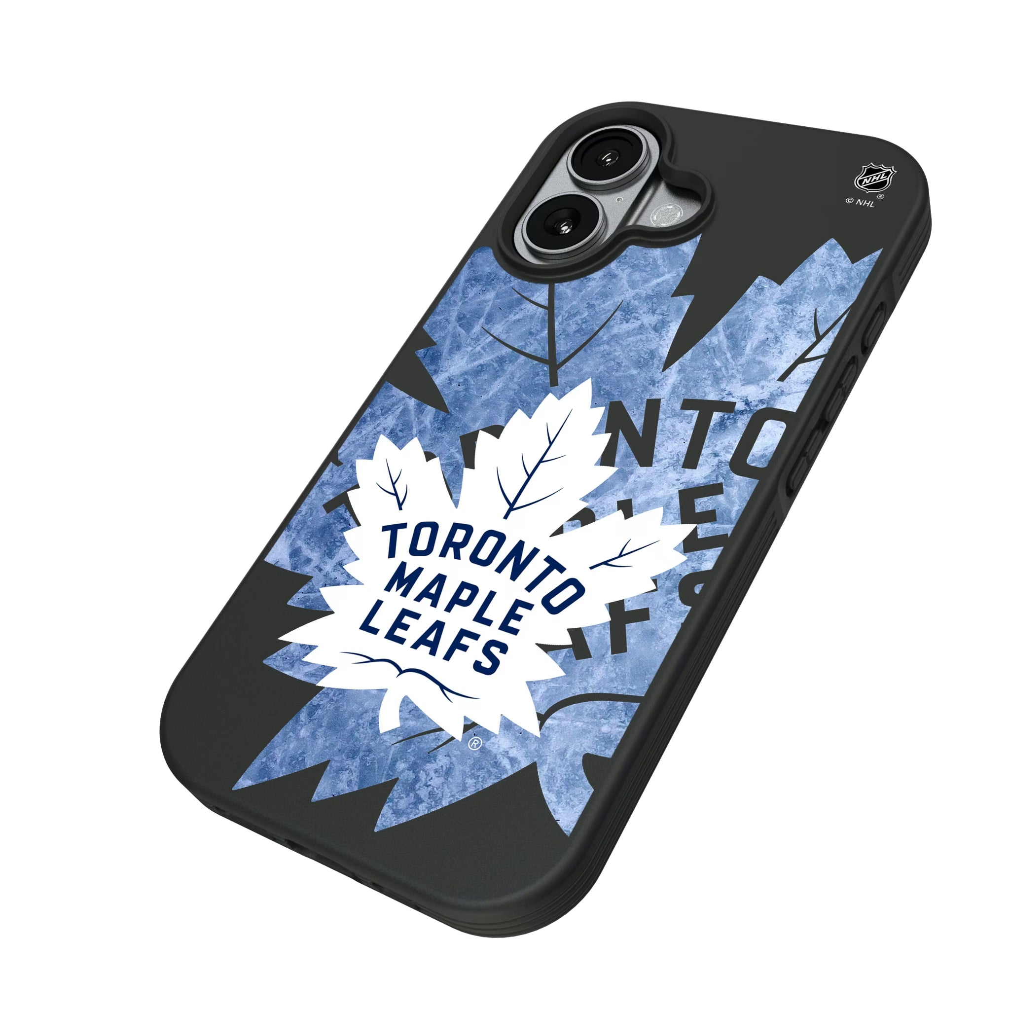 Toronto Maple Leafs Ice Tilt iPhone Bump Phone Case for Apple iPhone - Isometric View#Device_iPhone 17