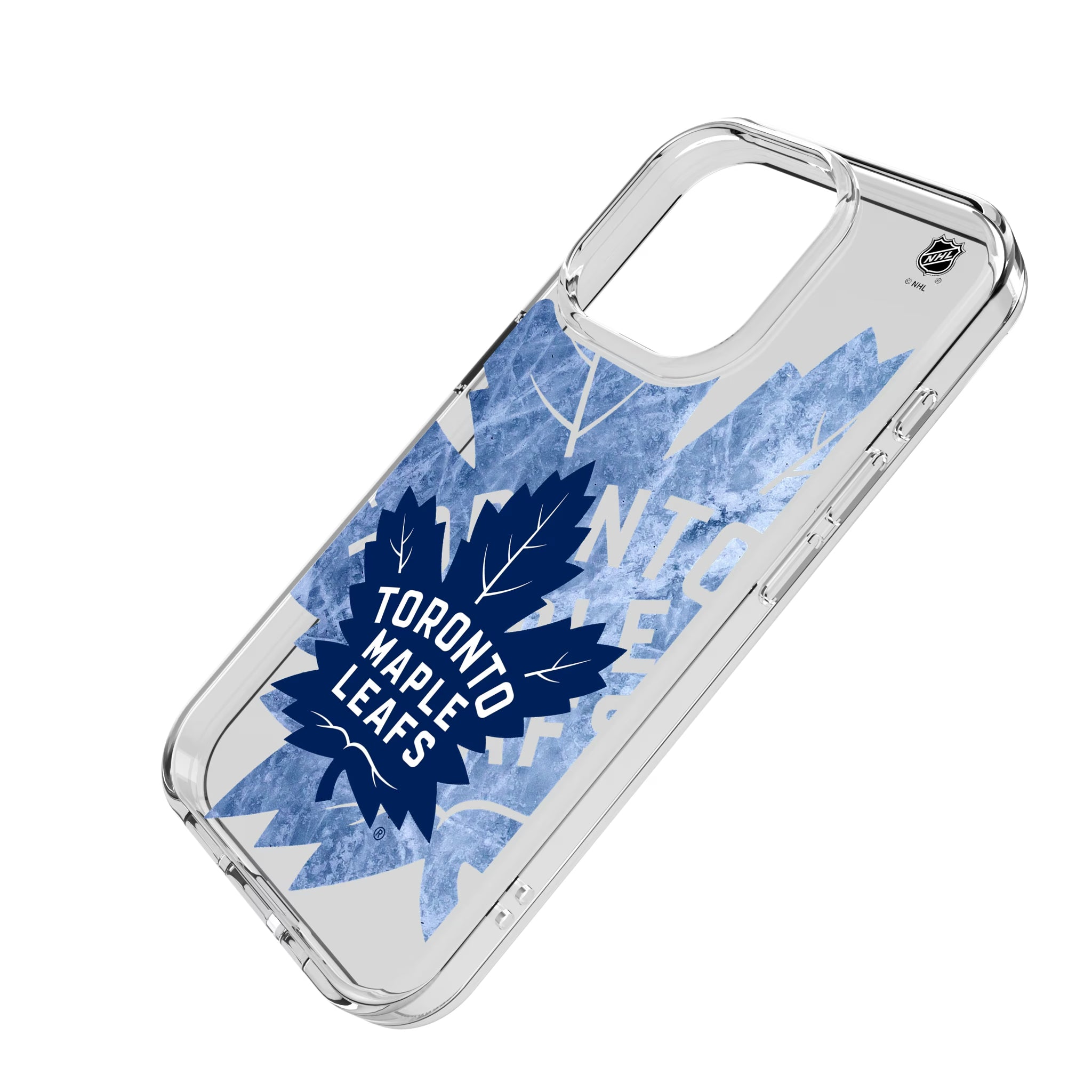 Toronto Maple Leafs Ice Tilt iPhone Clear Phone Case for Apple iPhone - Isometric View