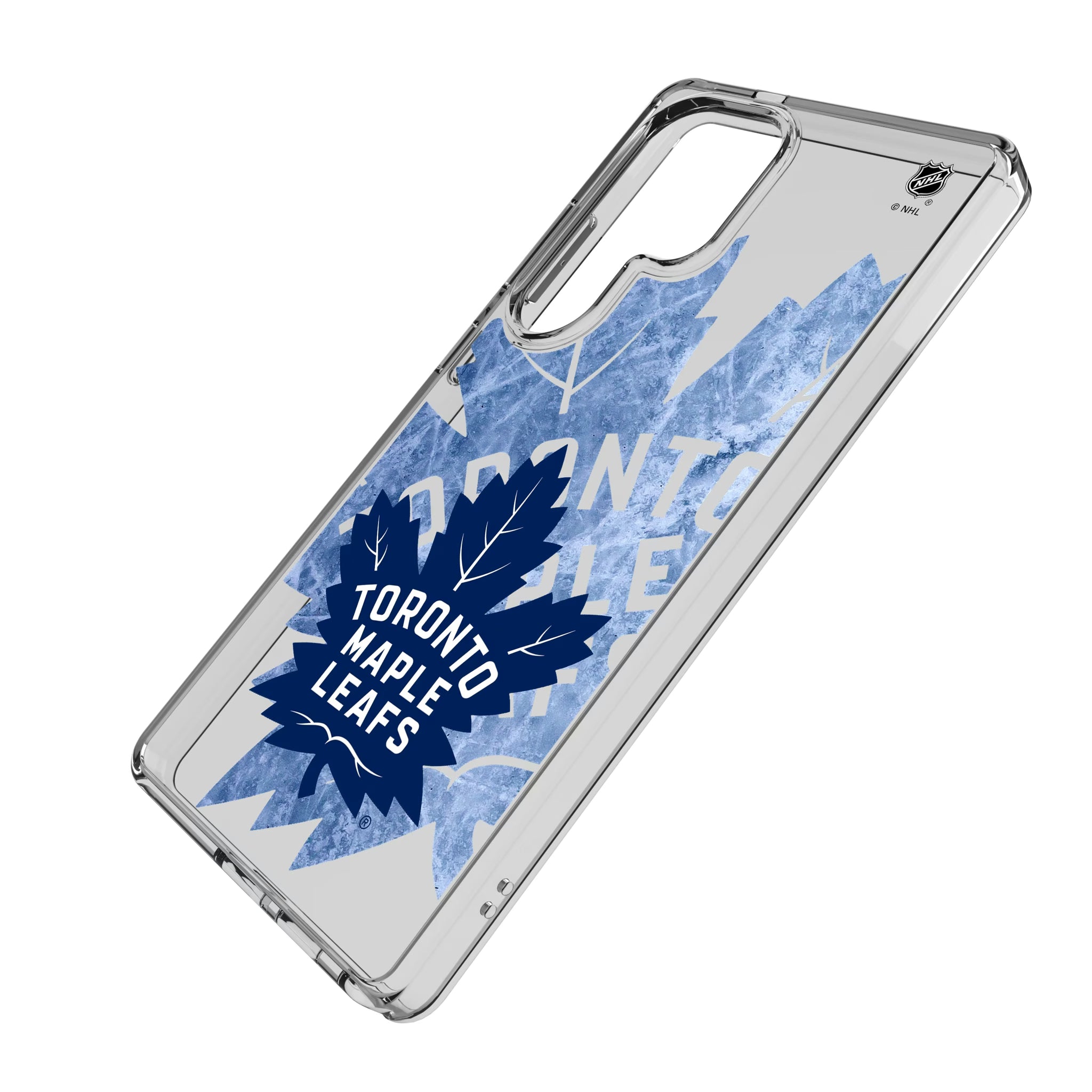 Toronto Maple Leafs Ice Tilt Galaxy Clear Phone Case for Samsung Galaxy - Isometric View