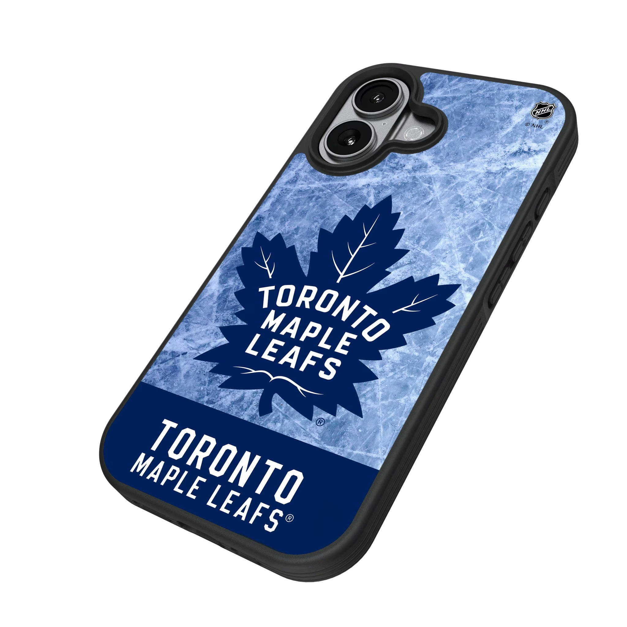 Toronto Maple Leafs Ice Wordmark iPhone Bump Phone Case for Apple iPhone - Isometric View#Device_iPhone 17