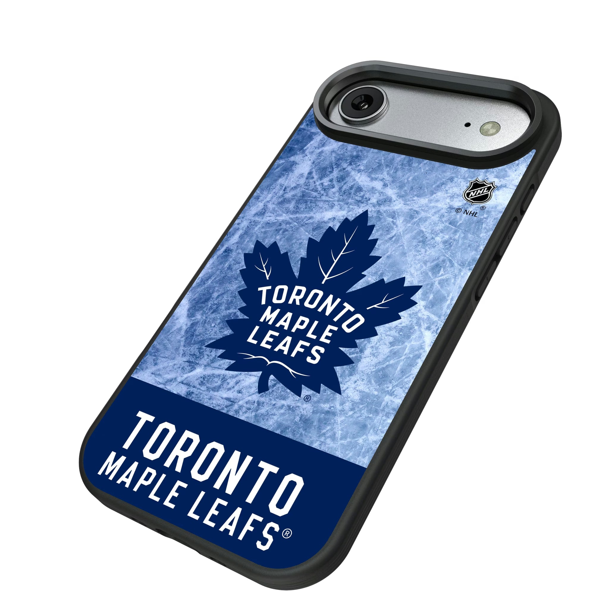 Toronto Maple Leafs Ice Wordmark iPhone Bump Phone Case for Apple iPhone - Isometric View#Device_iPhone Air