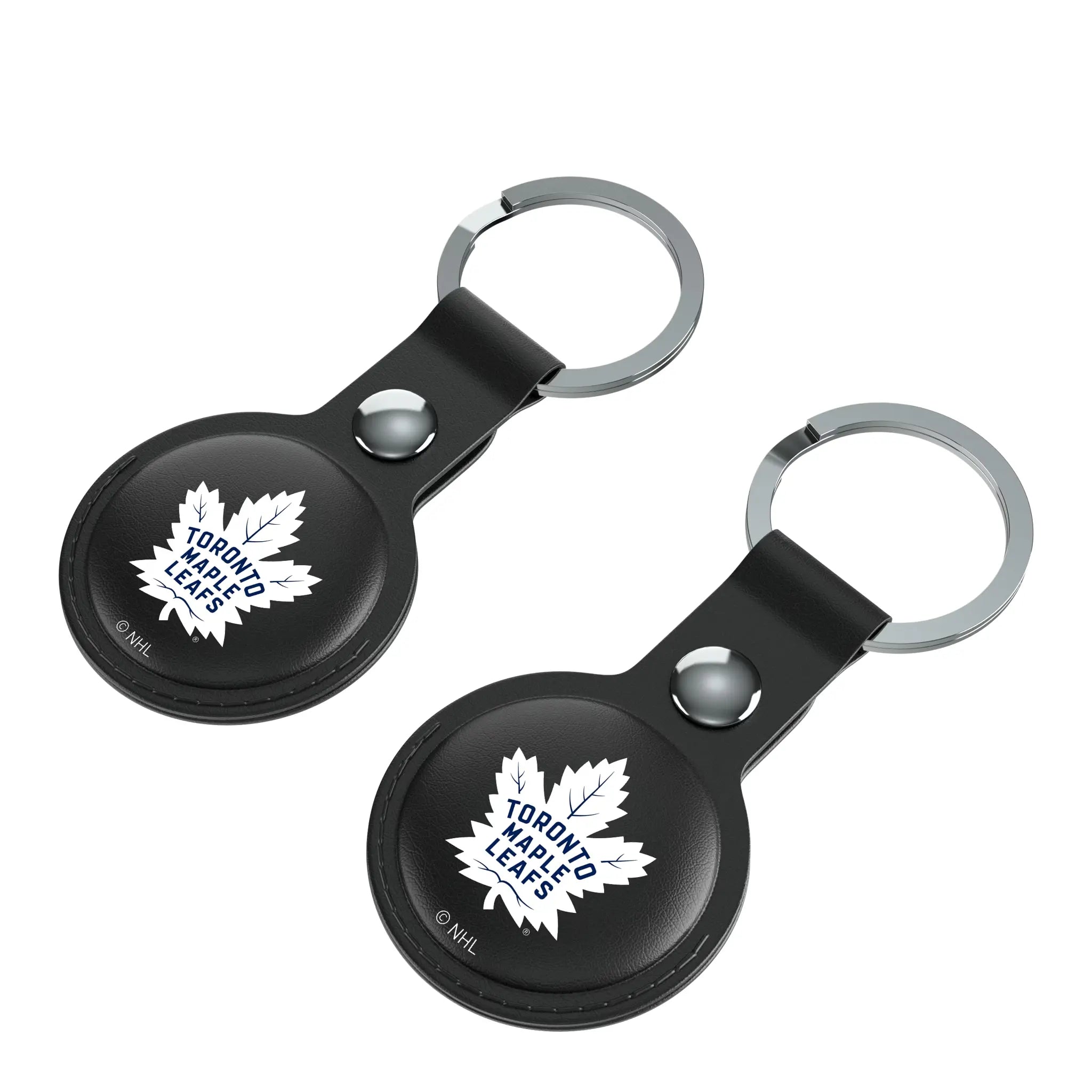 Toronto Maple Leafs Insignia AirTag Black Airtag Holder 2-Pack - Isometric View