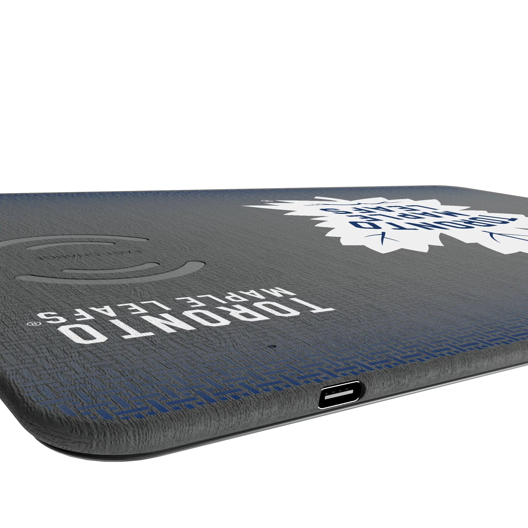 Toronto Maple Leafs Linen 15-Watt Wireless Charger and Mouse Pad