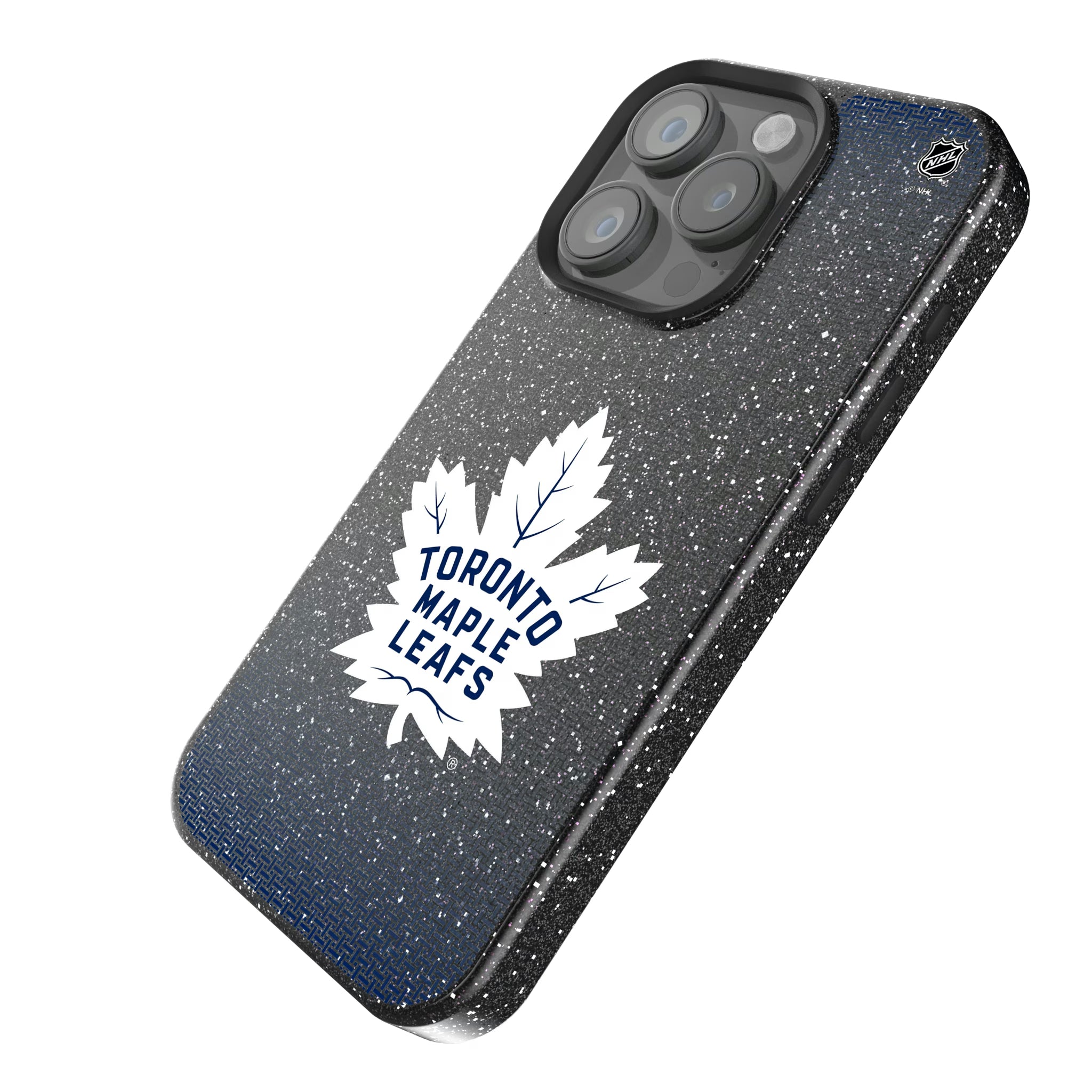 Toronto Maple Leafs Linen iPhone Bling Phone Case for Apple iPhone - Isometric View