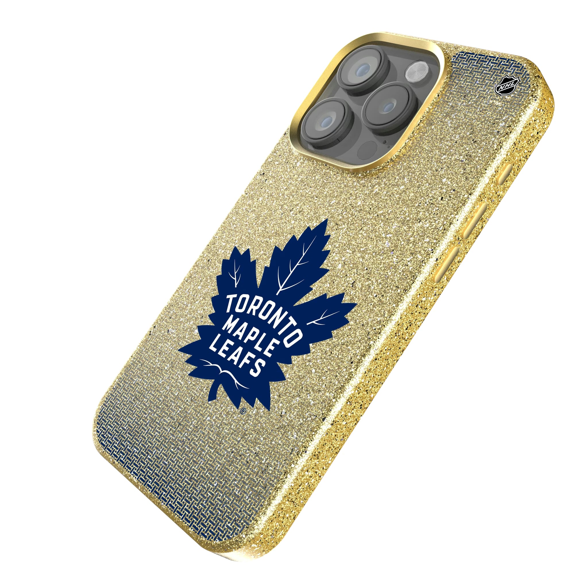 Toronto Maple Leafs Linen iPhone Bling Phone Case for Apple iPhone - Isometric View