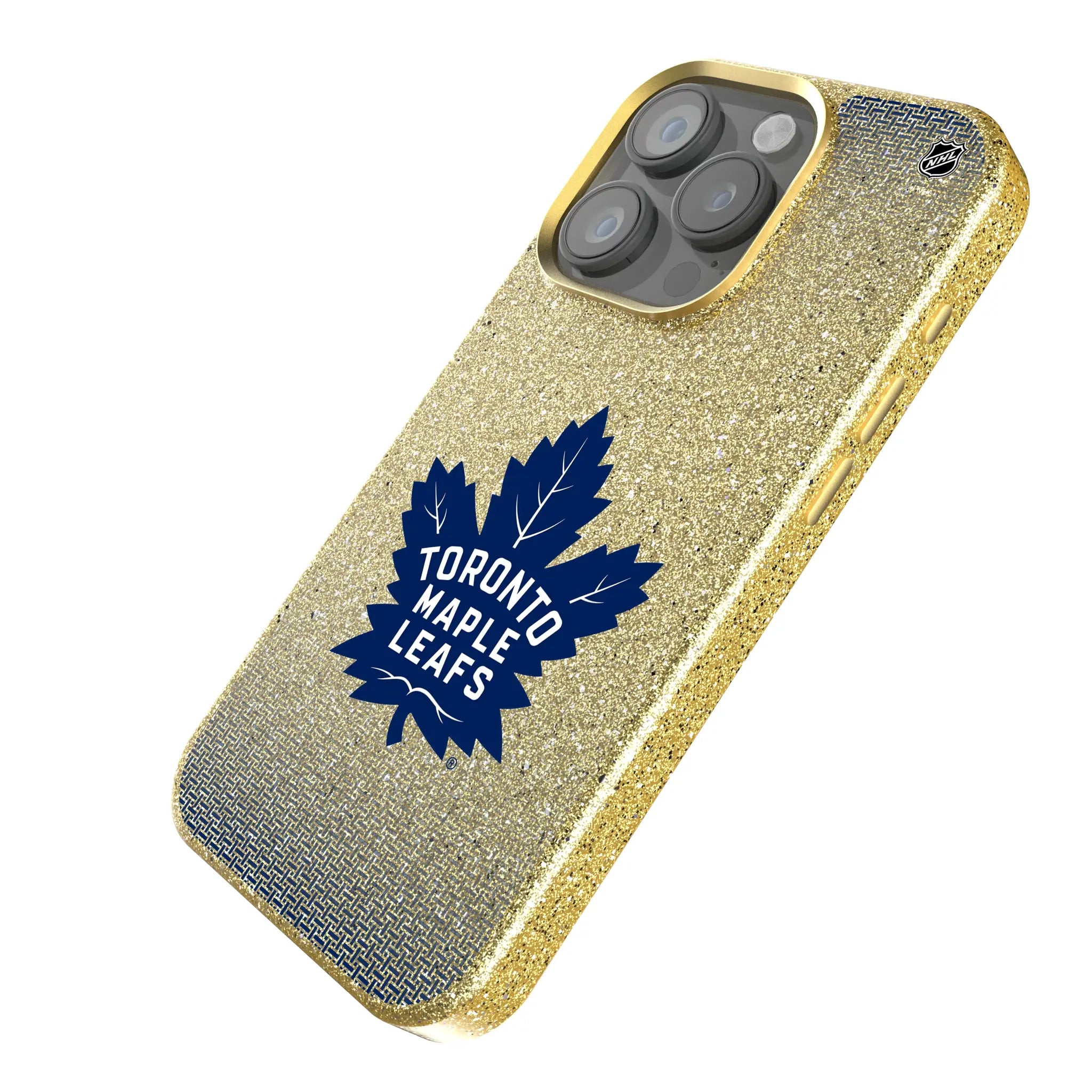 Toronto Maple Leafs Linen iPhone Bling Phone Case for Apple iPhone - Isometric View