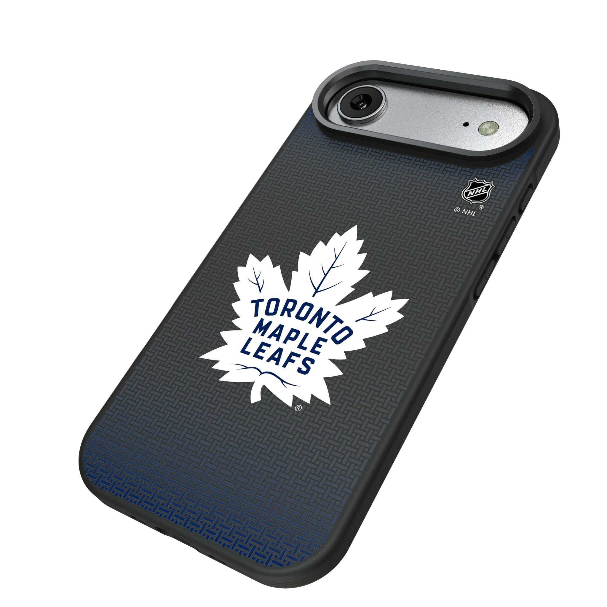Toronto Maple Leafs Linen iPhone Bump Phone Case for Apple iPhone - Isometric View#Device_iPhone Air