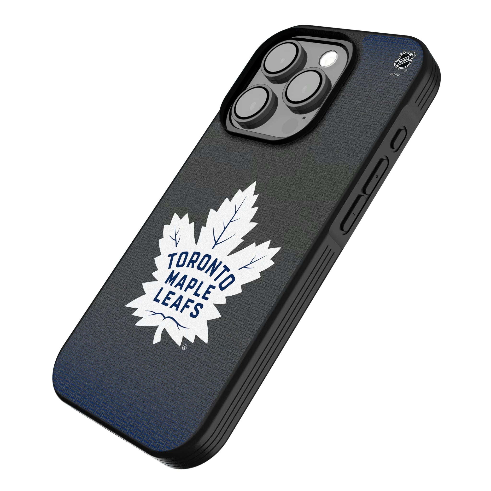 Toronto Maple Leafs Linen iPhone Bump Phone Case for Apple iPhone - Isometric View