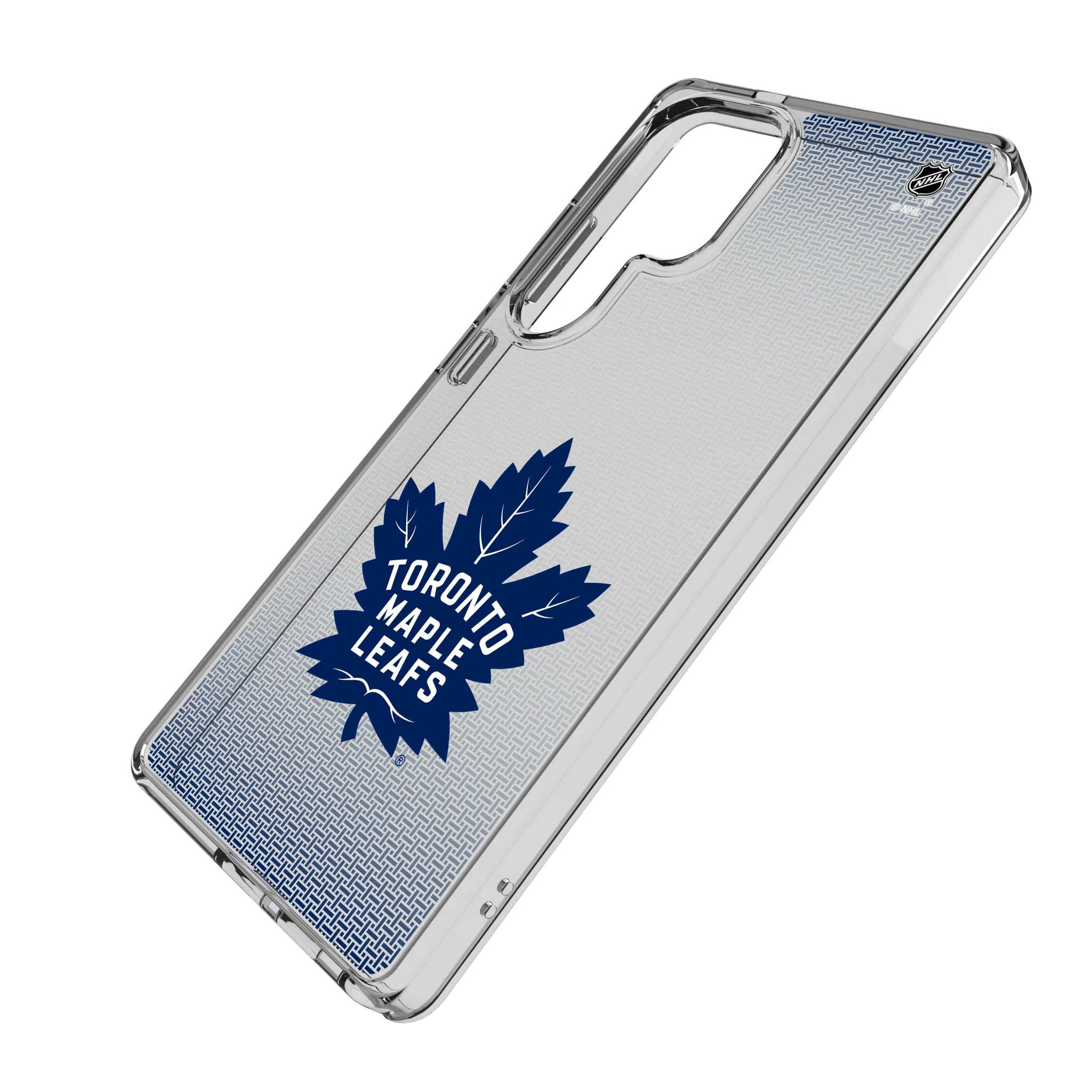 Toronto Maple Leafs Linen Galaxy Clear Phone Case for Samsung Galaxy - Isometric View