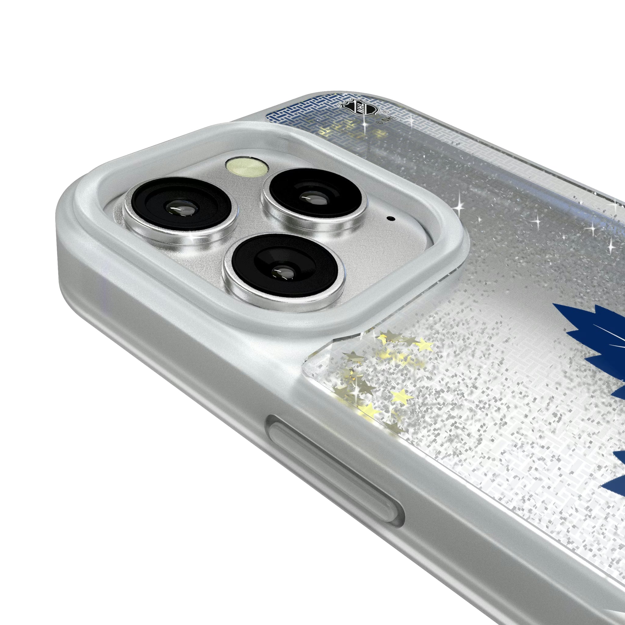 Toronto Maple Leafs Linen iPhone Glitter Phone Case for Apple iPhone - Detail#Device_iPhone 16 Pro