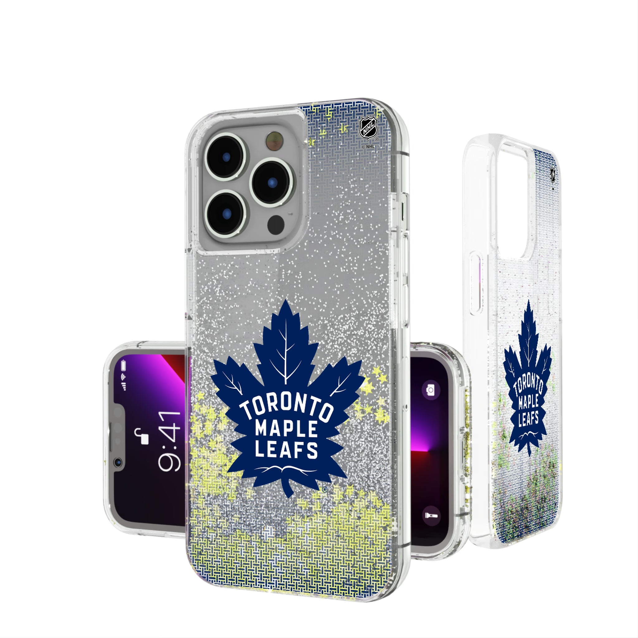 Toronto Maple Leafs Linen iPhone Glitter Phone Case for Apple iPhone