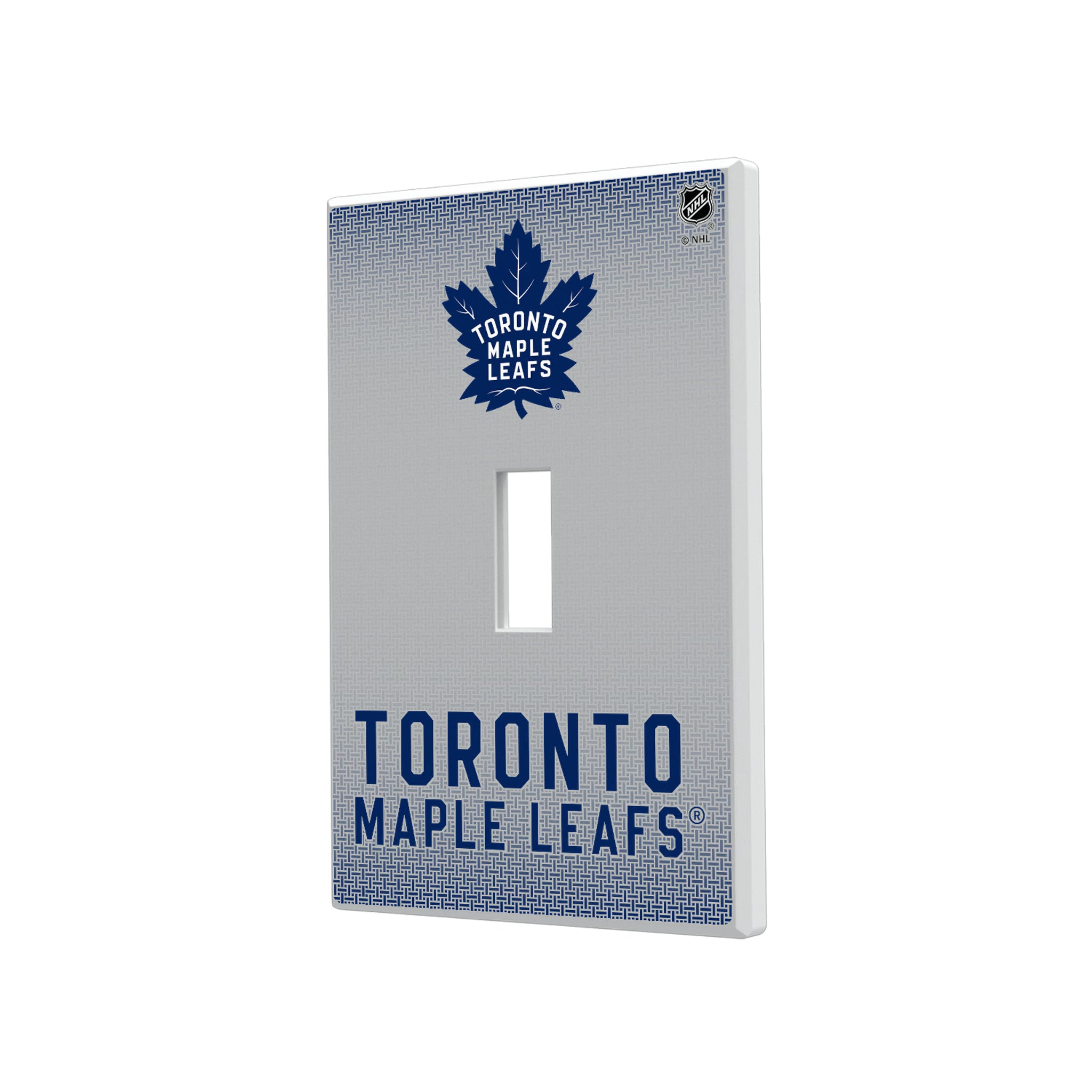 Toronto Maple Leafs Linen Hidden-Screw Light Switch Plate#Style_Single Toggle
