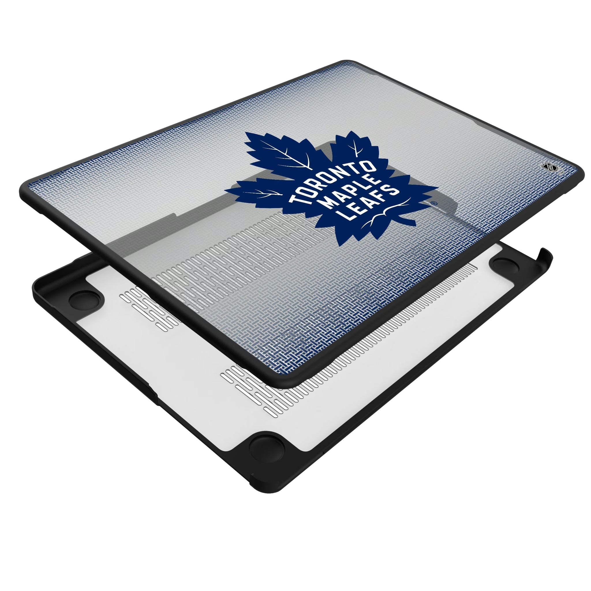 Toronto Maple Leafs Linen MacBook Laptop Case for Apple MacBook - Isometric View#Device_MacBook Pro (14-inch, 2021) / MacBook Pro (14-inch, 2023) / MacBook Pro (14-inch, 2024)