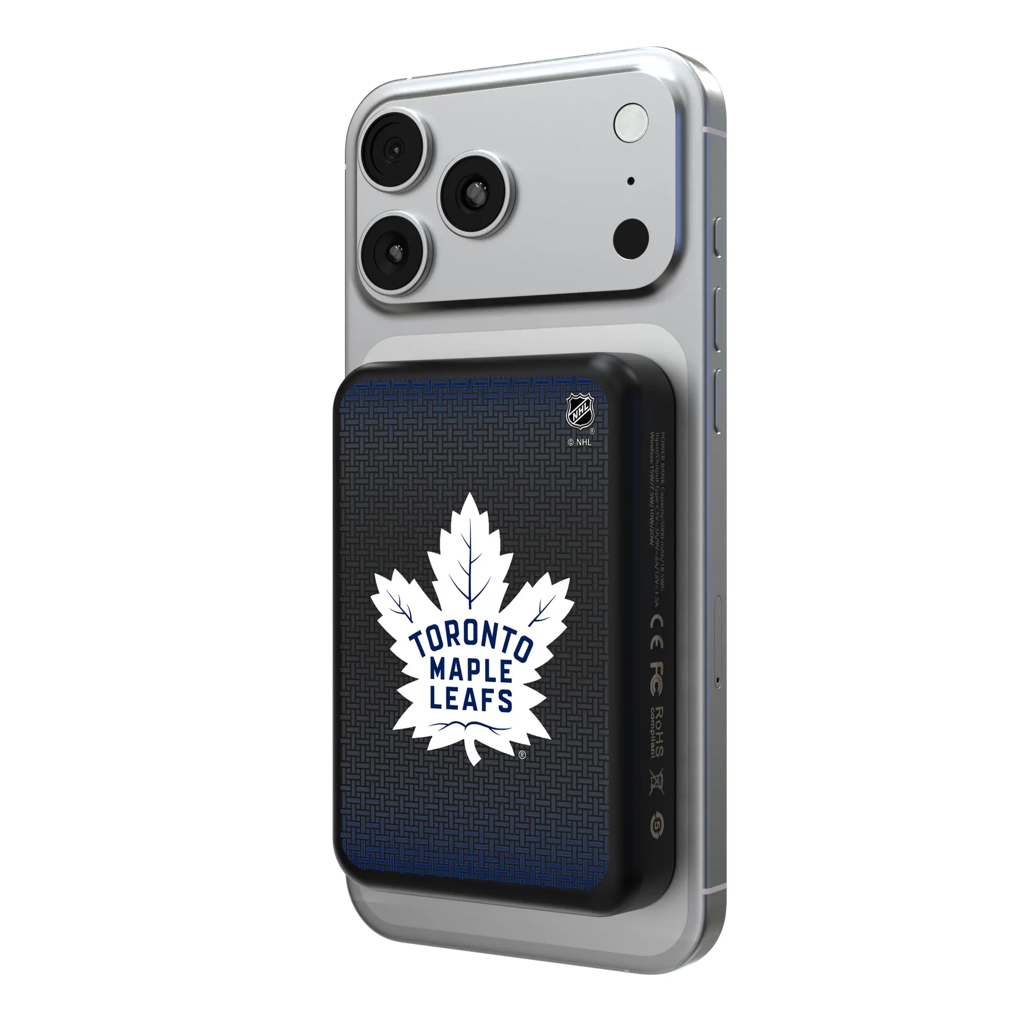 Toronto Maple Leafs Linen Wireless Mag Power Bank