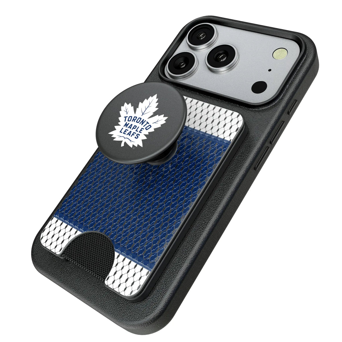 Toronto Maple Leafs Mesh Popsockets Wallet Magnetic - Isometric View