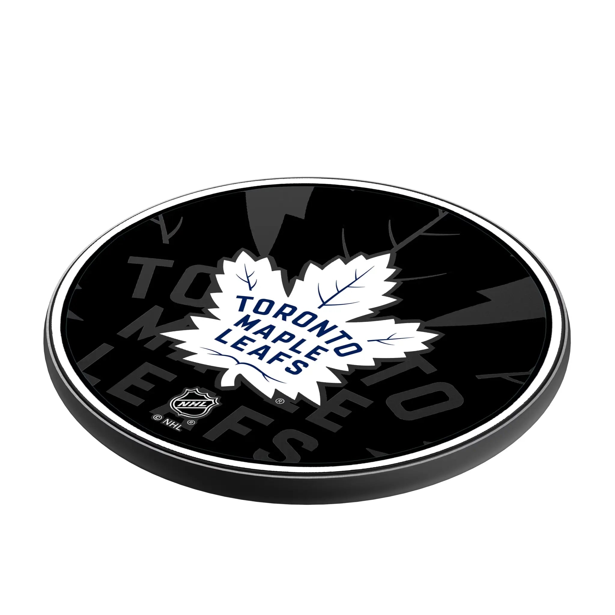 Toronto Maple Leafs Monocolor Tilt 15-Watt Wireless Charger - Isometric View