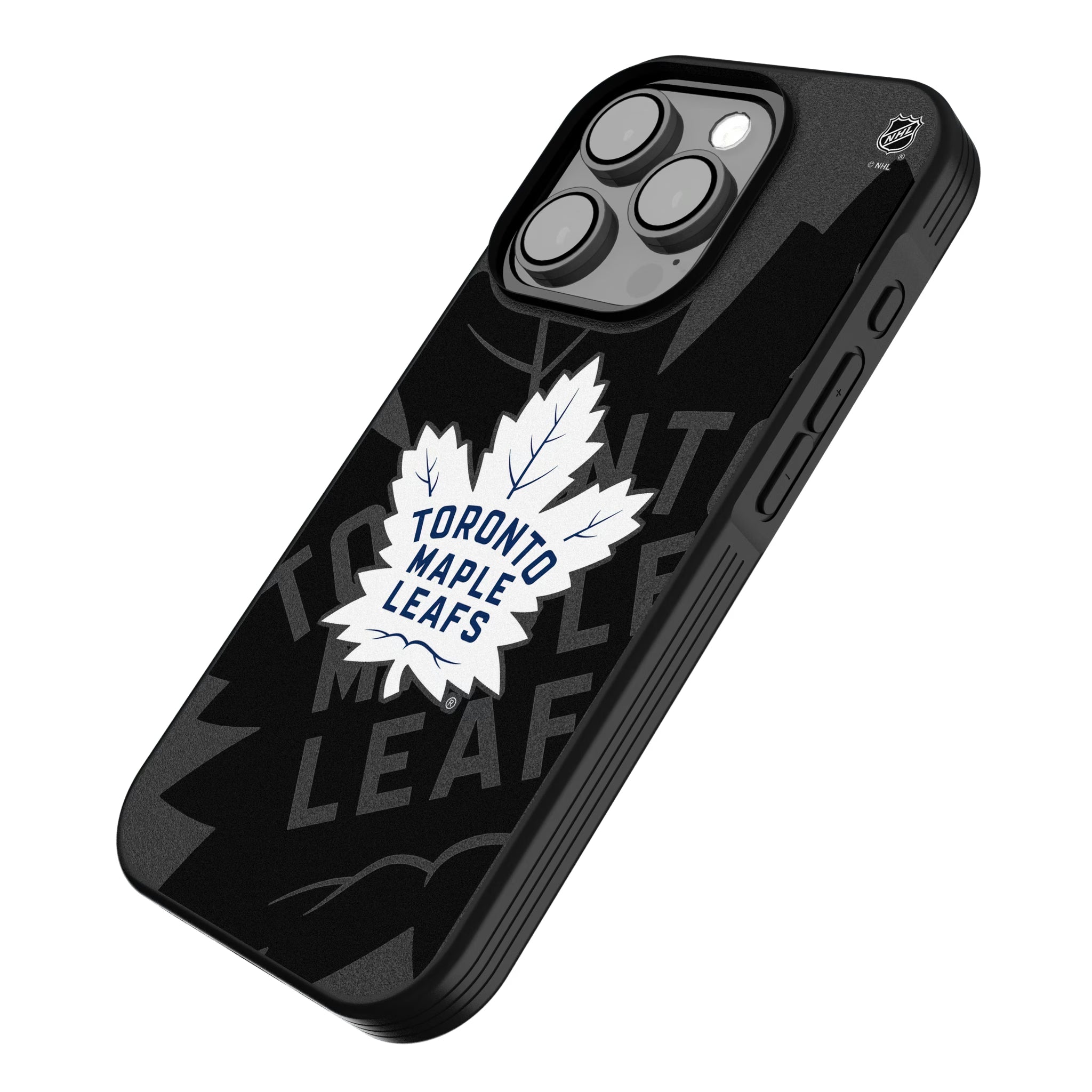 Toronto Maple Leafs Monocolor Tilt iPhone Bump Phone Case for Apple iPhone - Isometric View