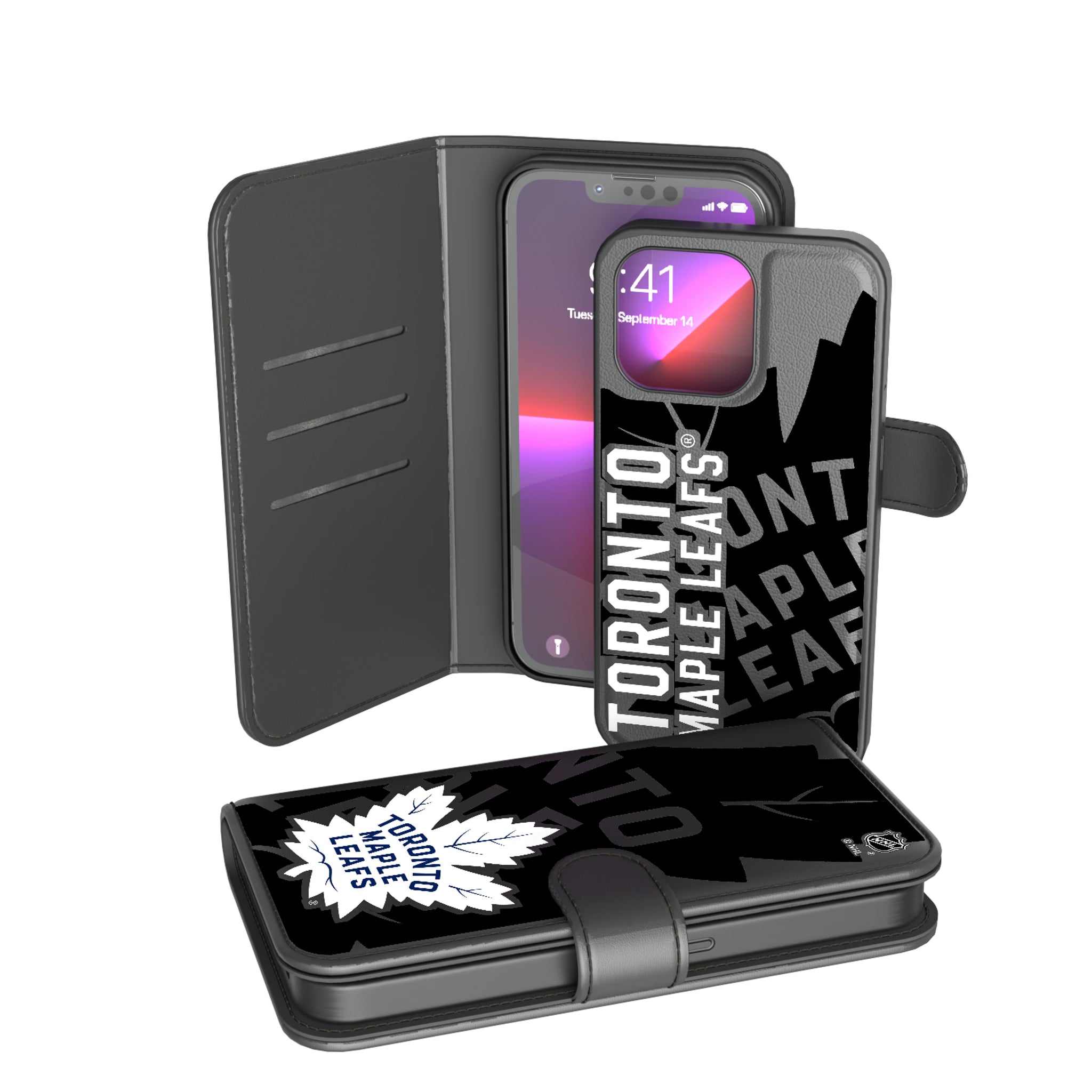 Toronto Maple Leafs Monocolor Tilt iPhone Wallet Phone Case for Apple iPhone