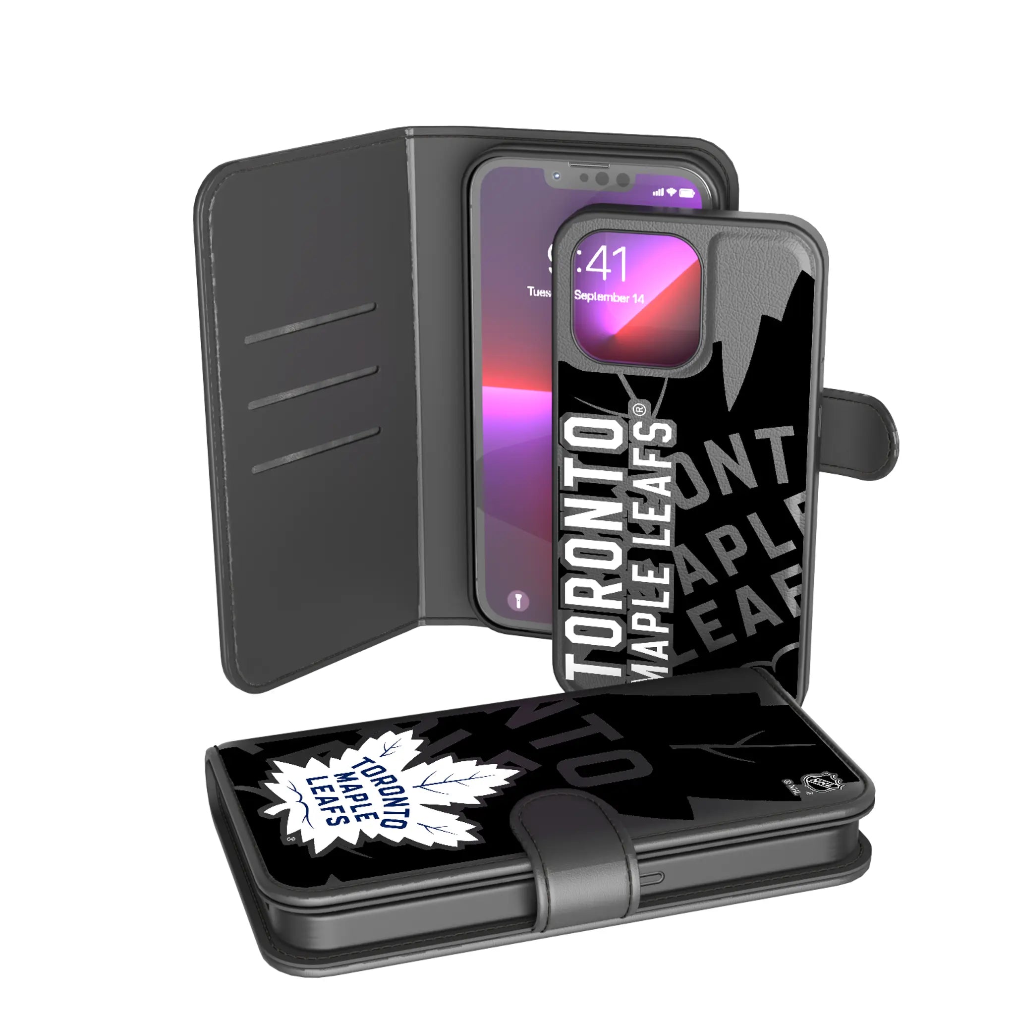 Toronto Maple Leafs Monocolor Tilt iPhone Wallet Phone Case for Apple iPhone