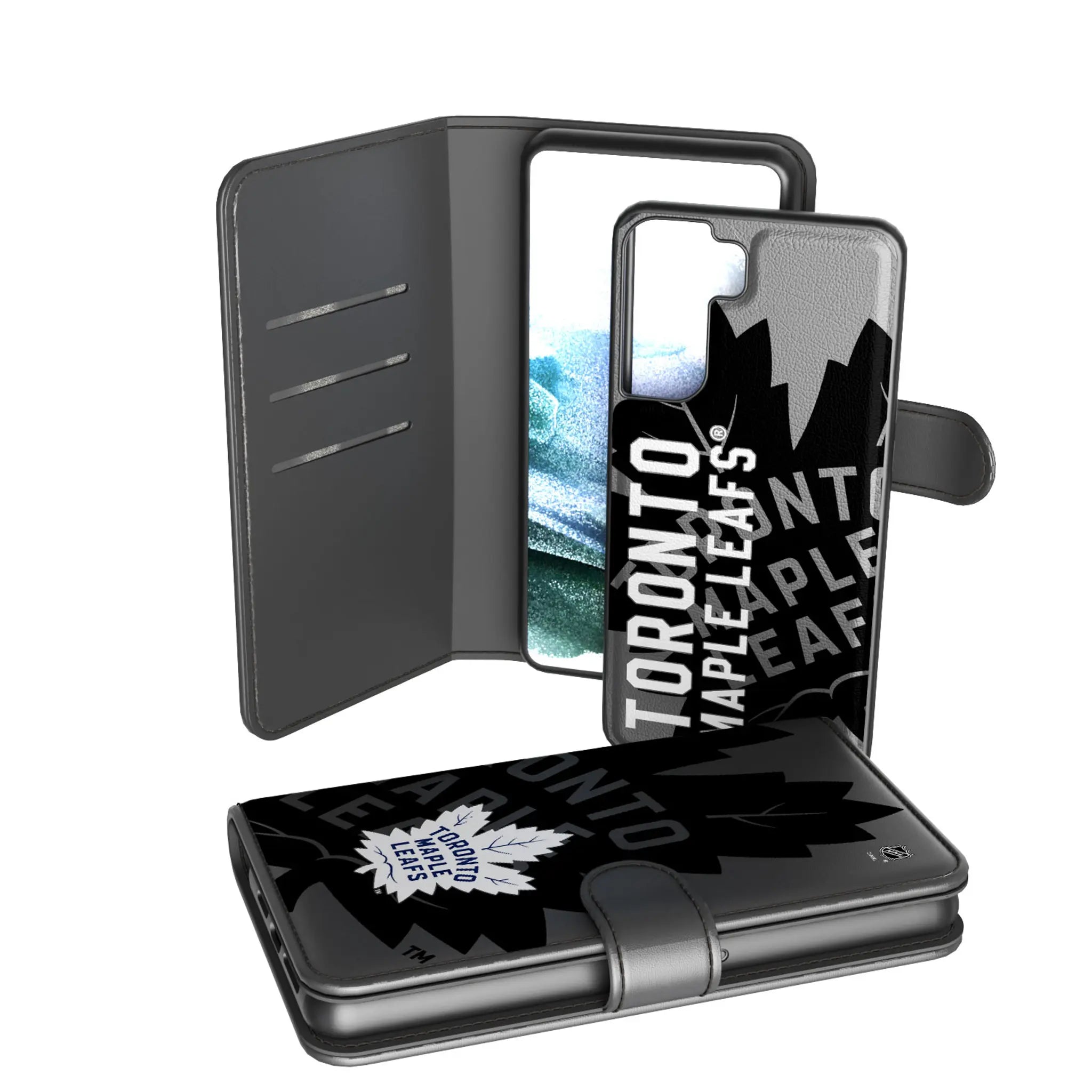 Toronto Maple Leafs Monocolor Tilt Galaxy Wallet Phone Case for Samsung Galaxy