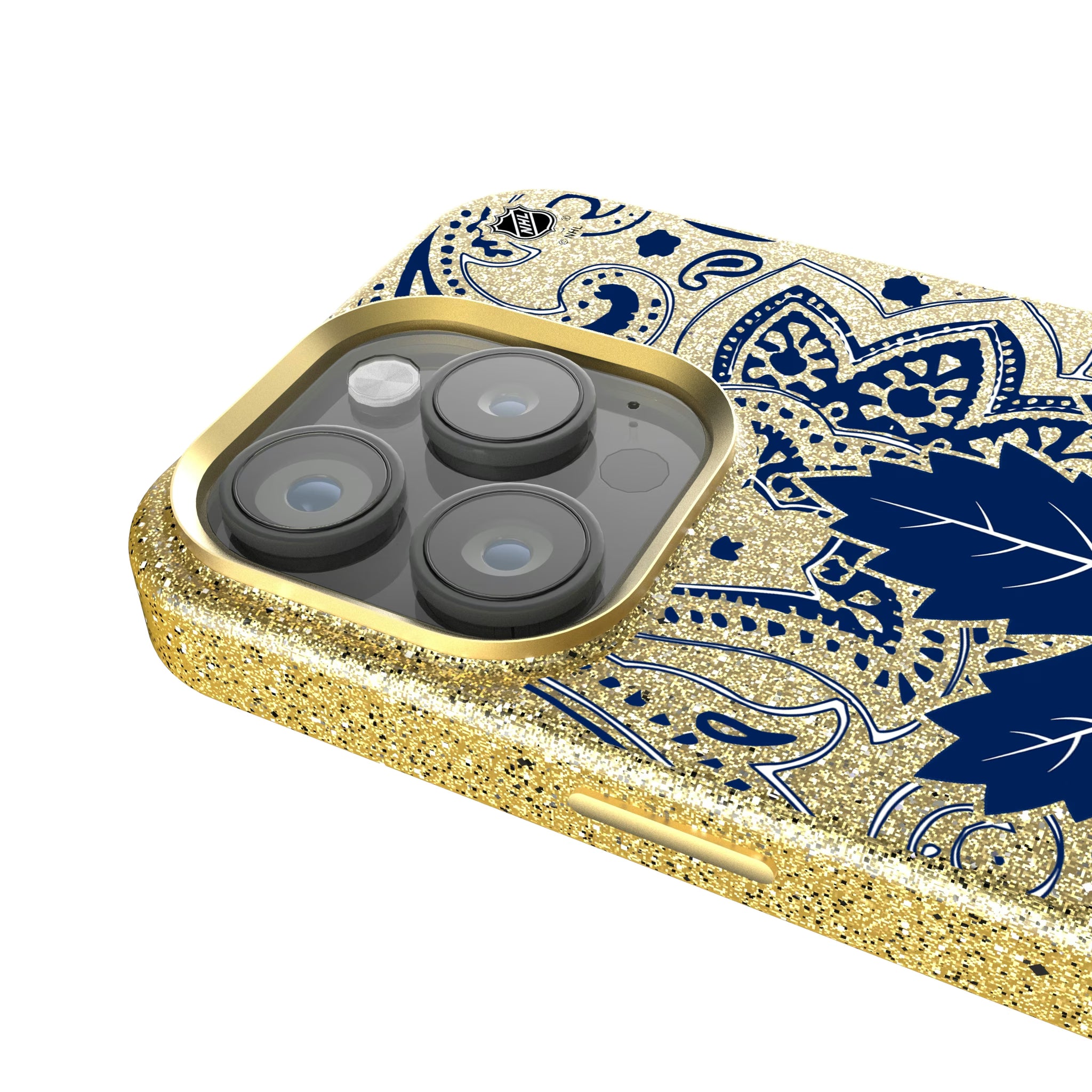 Toronto Maple Leafs Paisley iPhone Bling Phone Case for Apple iPhone - Detail