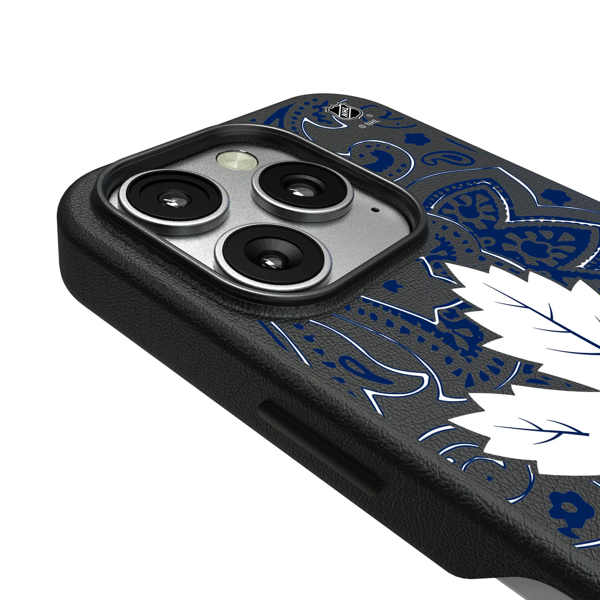 Toronto Maple Leafs Paisley iPhone MagSafe Compatible Phone Case for Apple iPhone - Detail
