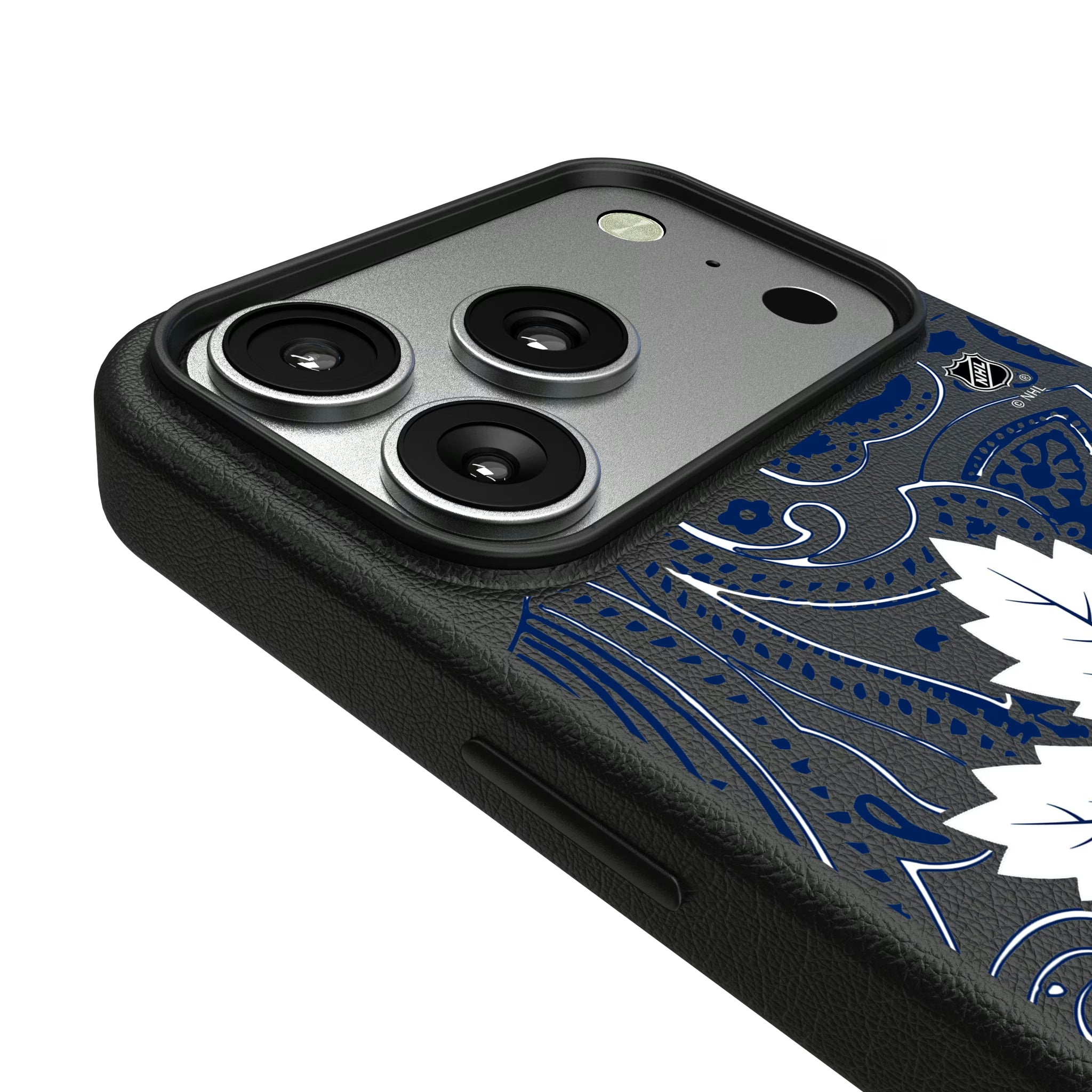 Toronto Maple Leafs Paisley iPhone MagSafe Compatible Phone Case for Apple iPhone - Detail#Device_iPhone 17 Pro