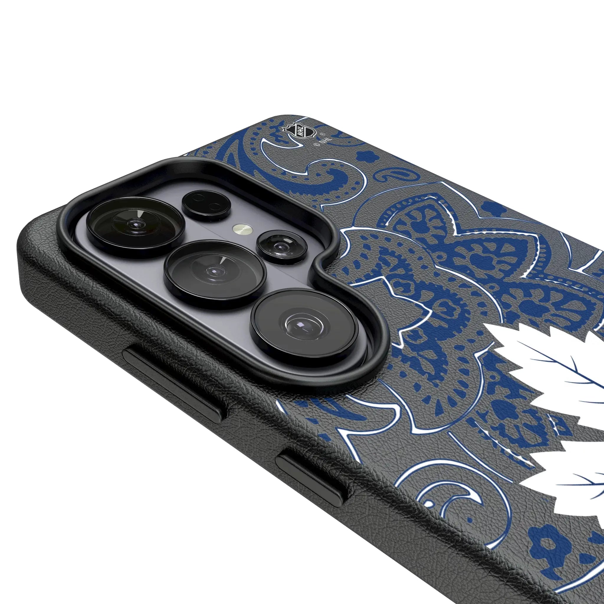 Toronto Maple Leafs Paisley Galaxy MagSafe Compatible Phone Case for Samsung Galaxy - Detail#Device_Galaxy S26 Ultra