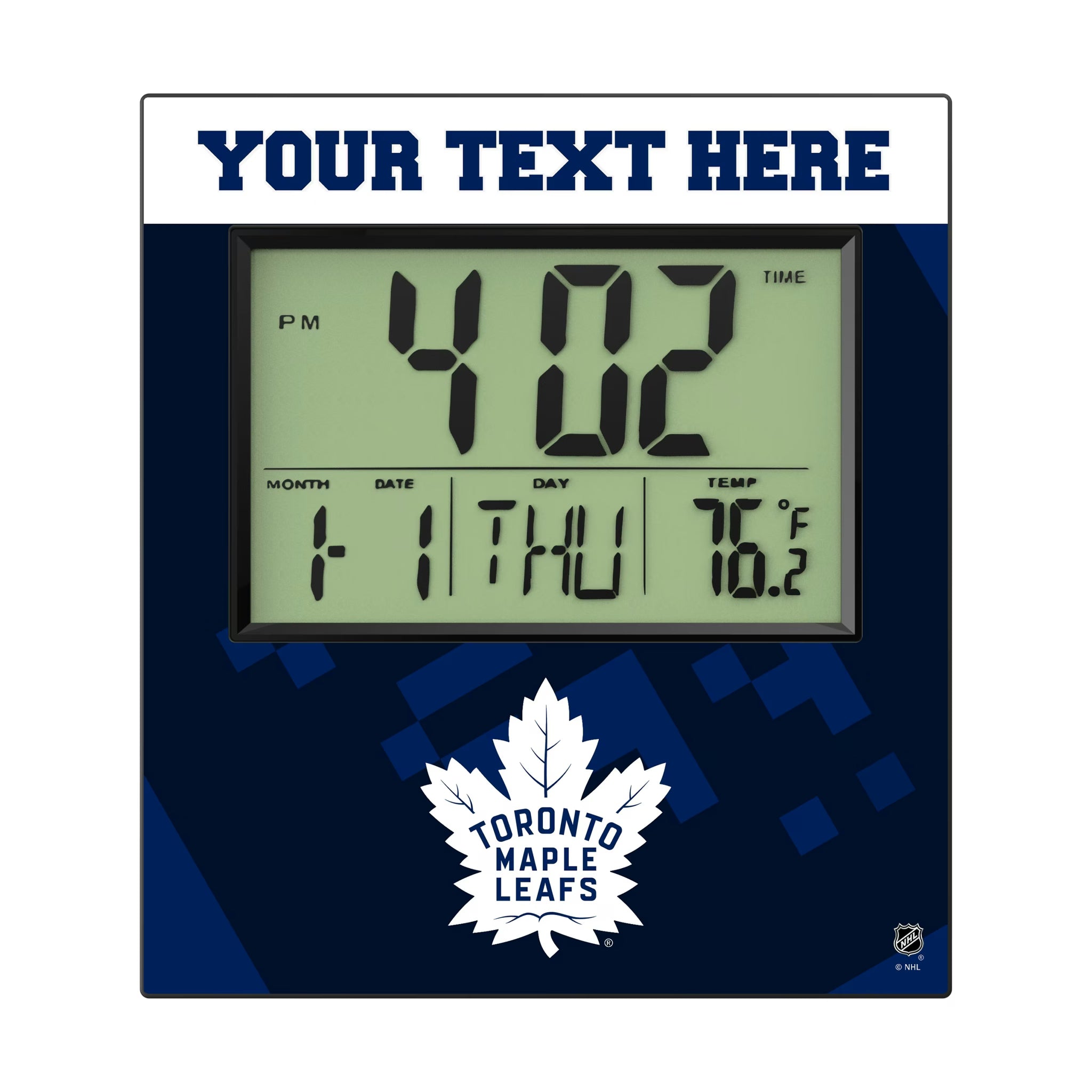 Toronto Maple Leafs Personalized Color Block Wall Clock