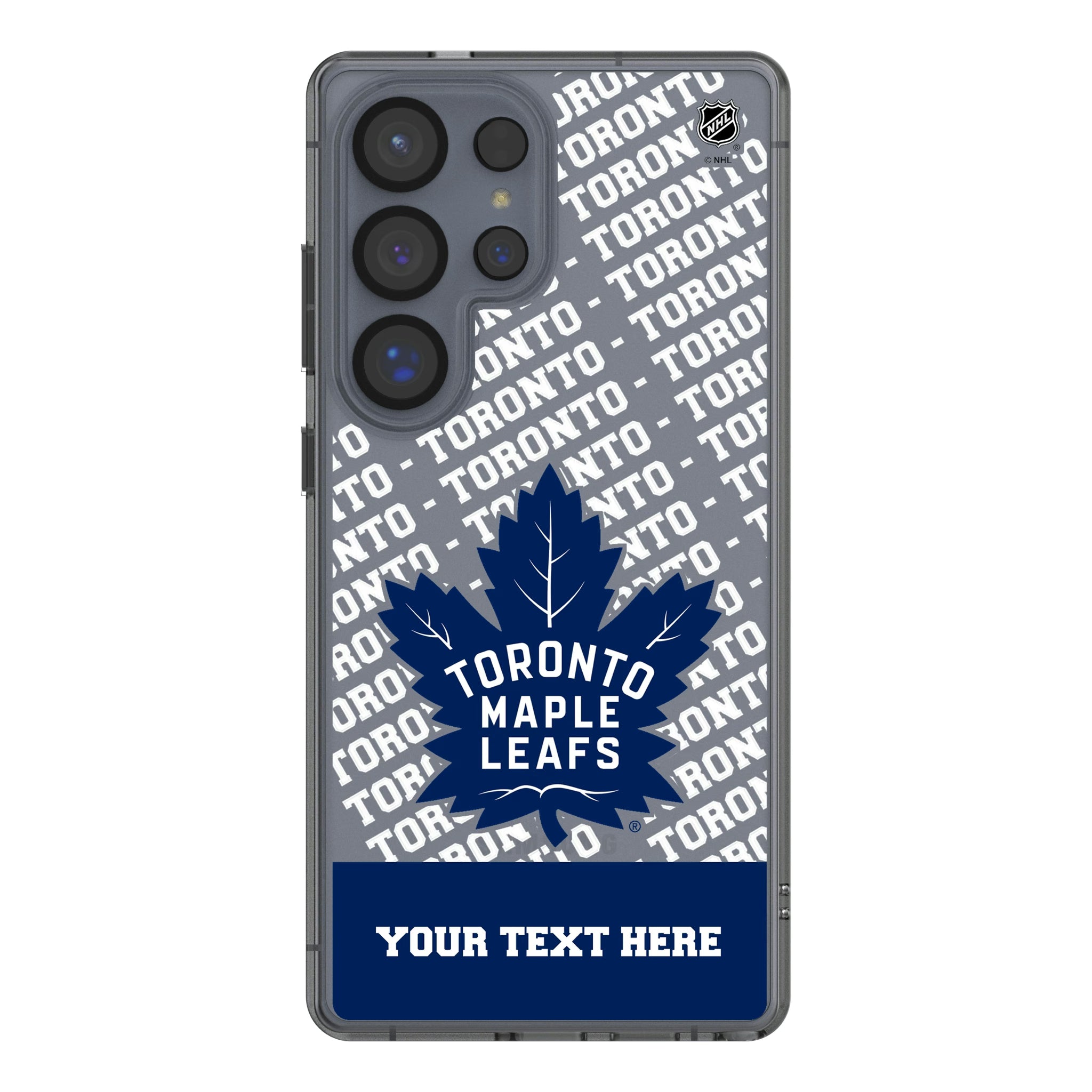 Toronto Maple Leafs Personalized EndZone Plus Galaxy Clear Phone Case for Samsung Galaxy