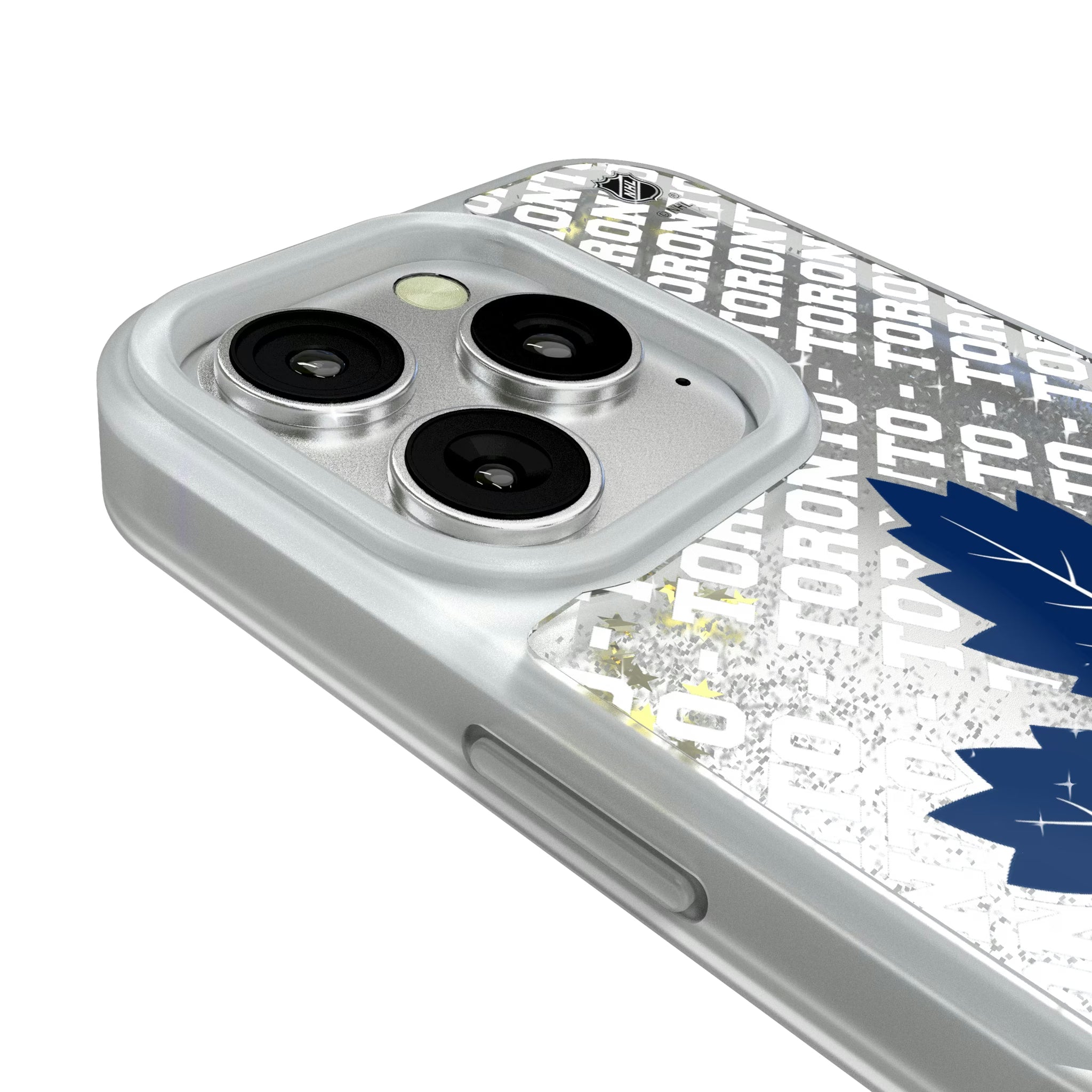 Toronto Maple Leafs Personalized EndZone Plus iPhone Glitter Phone Case for Apple iPhone - Detail#Device_iPhone 16 Pro