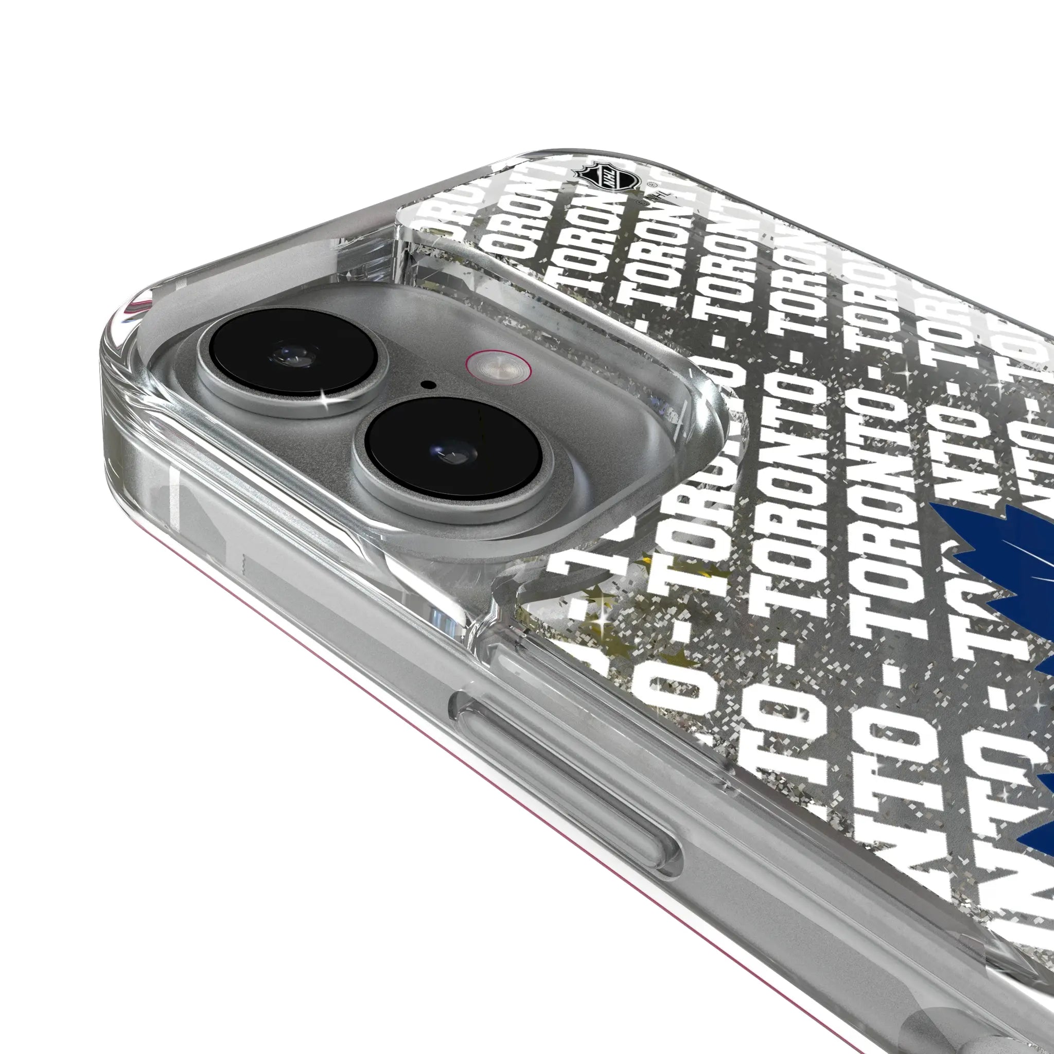 Toronto Maple Leafs Personalized EndZone Plus iPhone Glitter Phone Case for Apple iPhone - Detail
